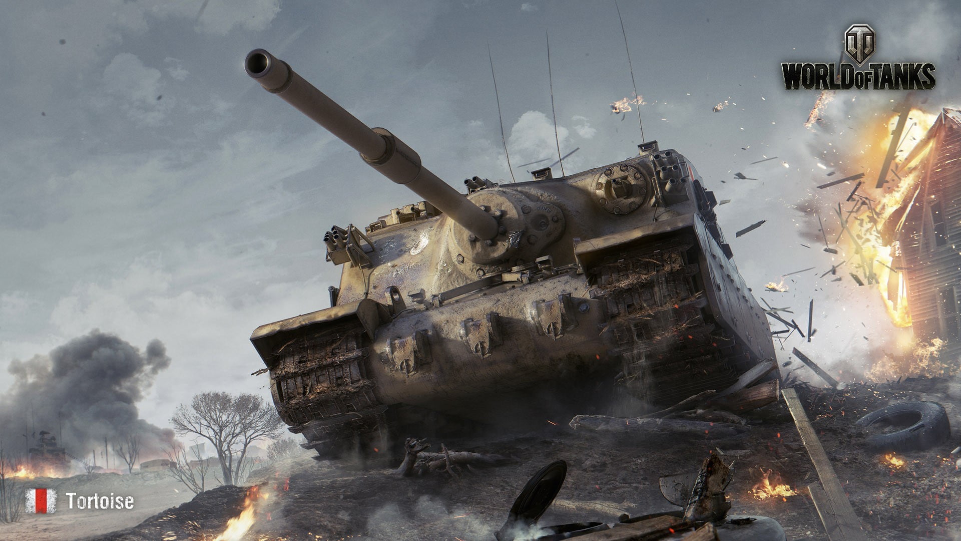 architecture, fire, smoke - physical structure, fire - natural phenomenon, tank, sky, burning, motion, outdoors, destruction, military, tanks, weapon, war, HD Wallpaper