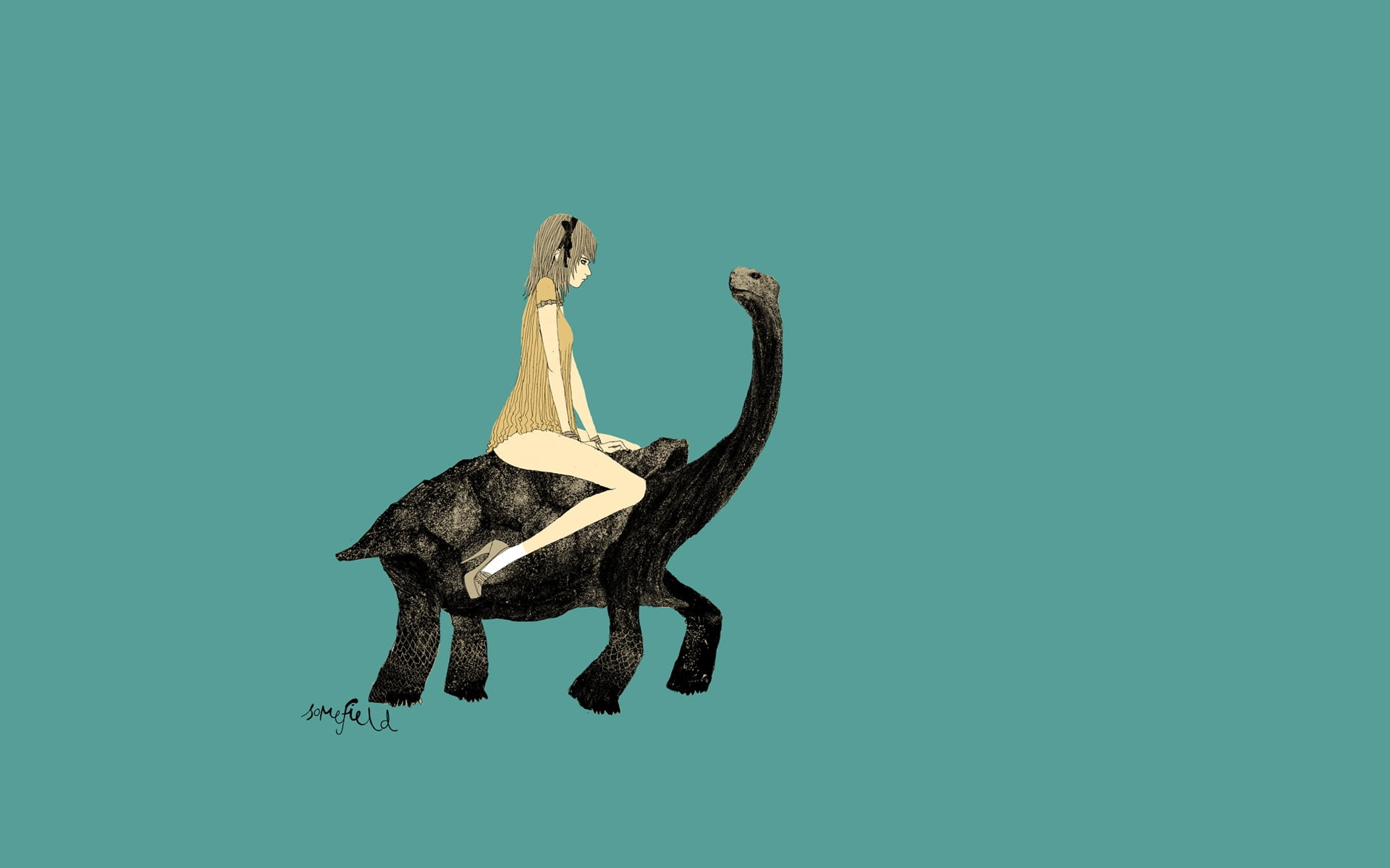 digital, black, woman, tortoises, 1080P, animal, HD Wallpaper
