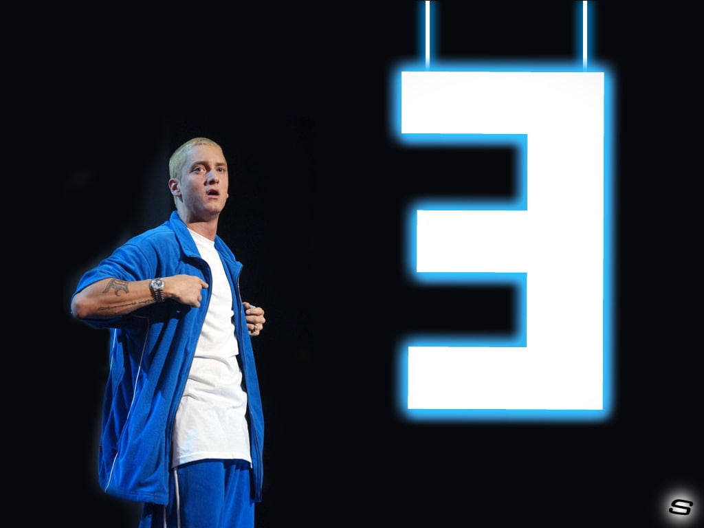 480P, Music, eminem, hip, Blue, c-smile, c, entertainment, art, smile, hd, logo, hop, HD Wallpaper