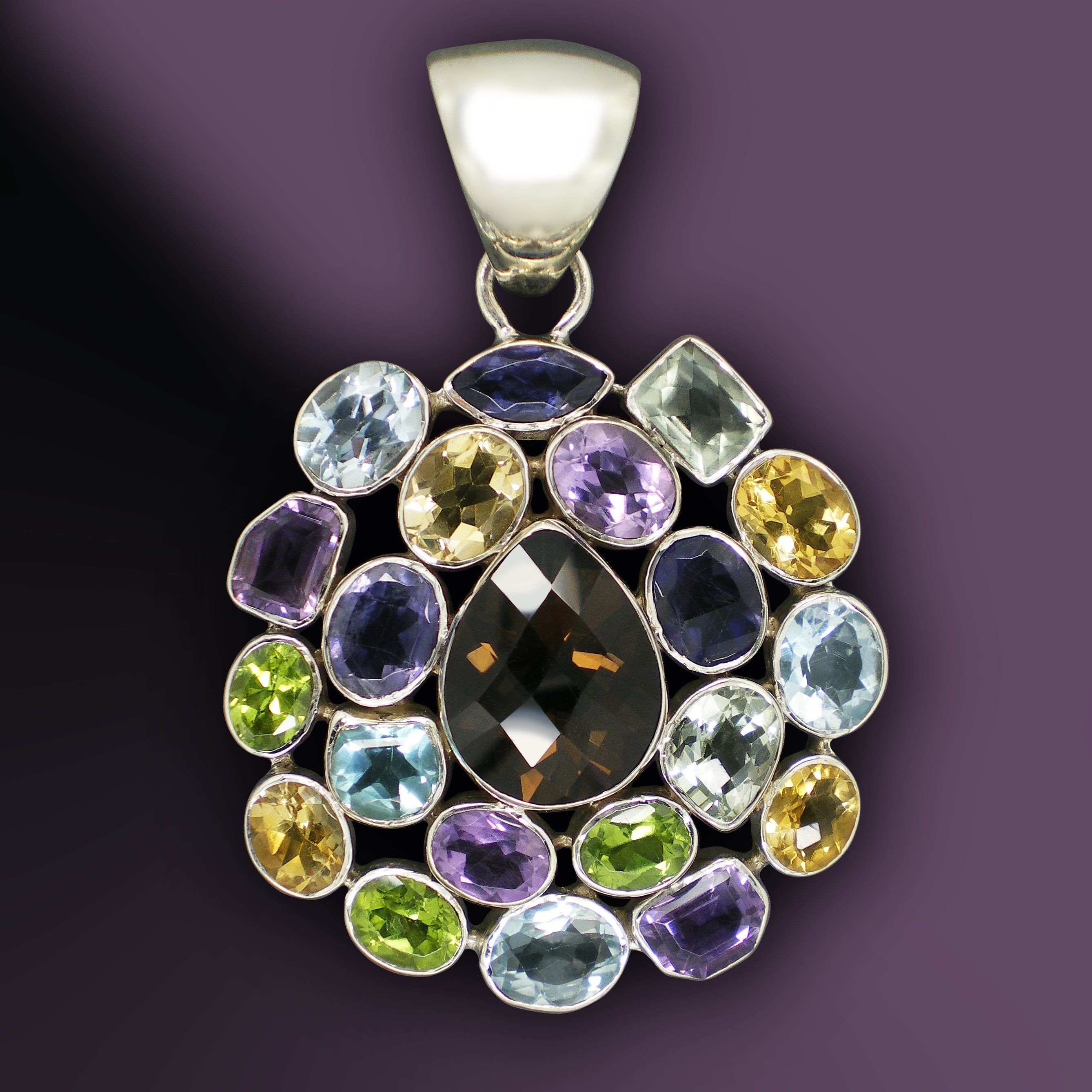 silver jewelry, aquamarine, violet, colored, large group of objects, sapphire, glass - material, close-up, still life, transparent, amethyst, black background, Phone HD Wallpaper
