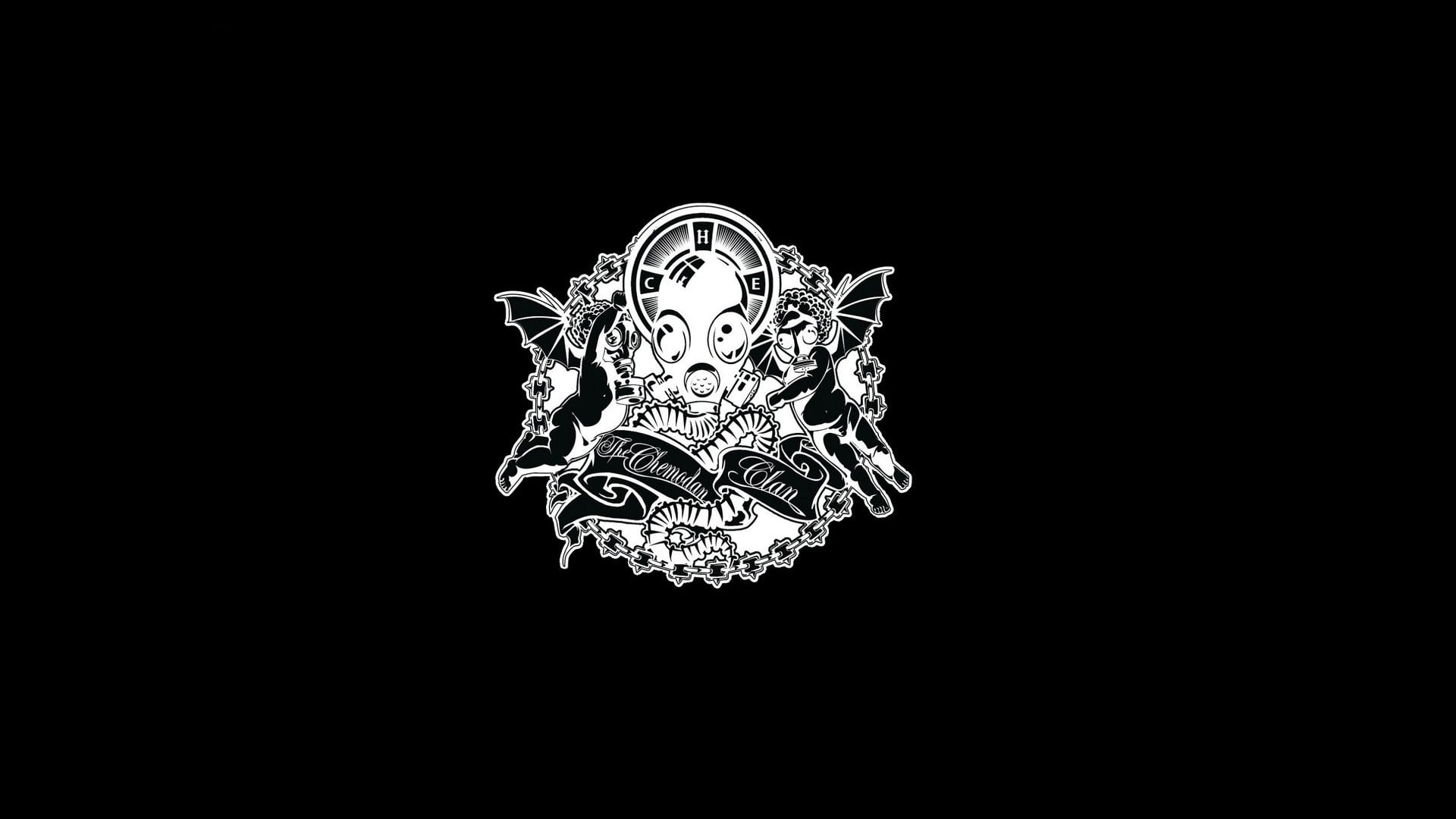 black, dark, 1080P, studio shot, white, music, russian rap, ornate, single Object, illustration, abstract, backgrounds, copy space, gas mask, close-up, HD Wallpaper