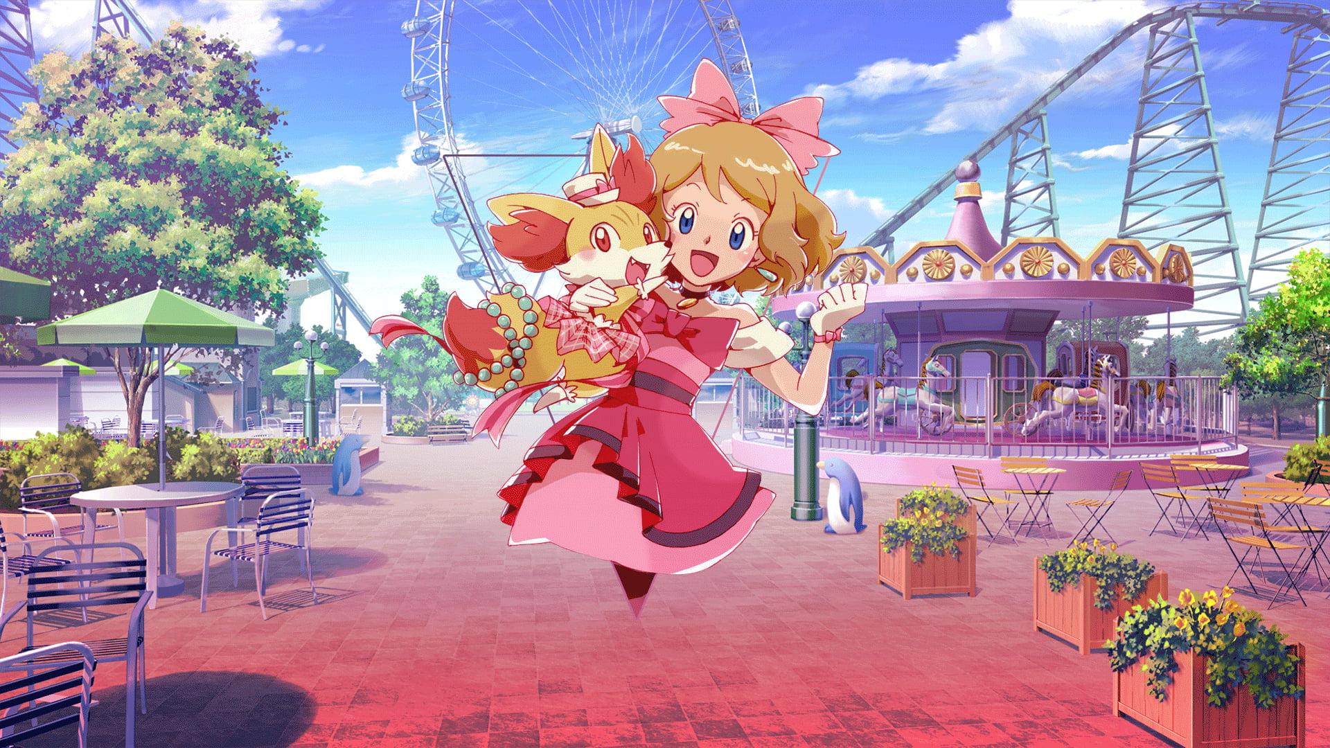 anime, Pokémon, pictures in pictures, digital art, Photoshop, anime girls, Serena (Pokemon), Nintendo, 1080P, video games, picture-in-picture, HD Wallpaper