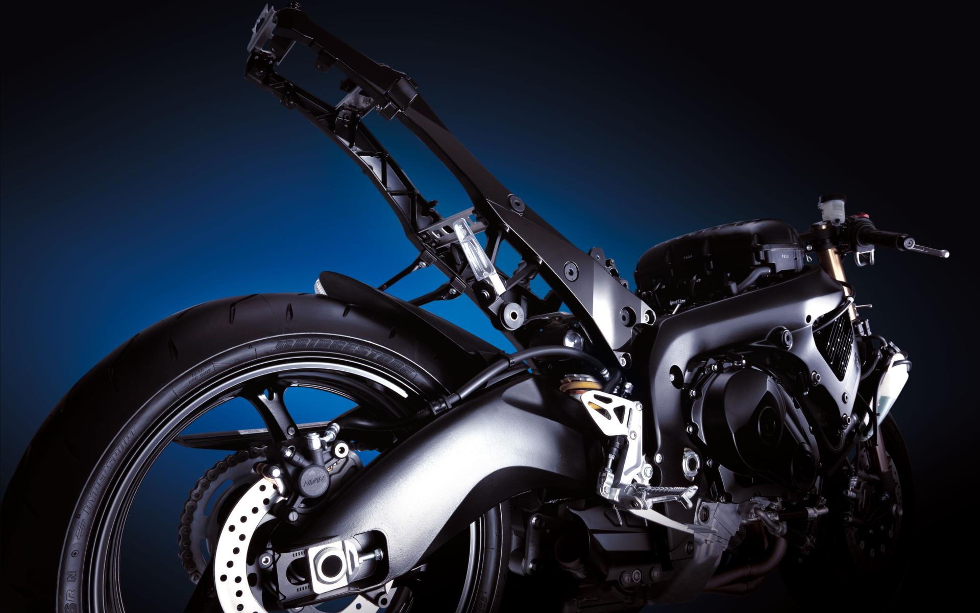 bikes, black, gsx, 1080P, motorcycles, hr, hd, r, r1000, back, suzuki, ninja, bikes and motorcycles, kawasaki, assembly, HD Wallpaper