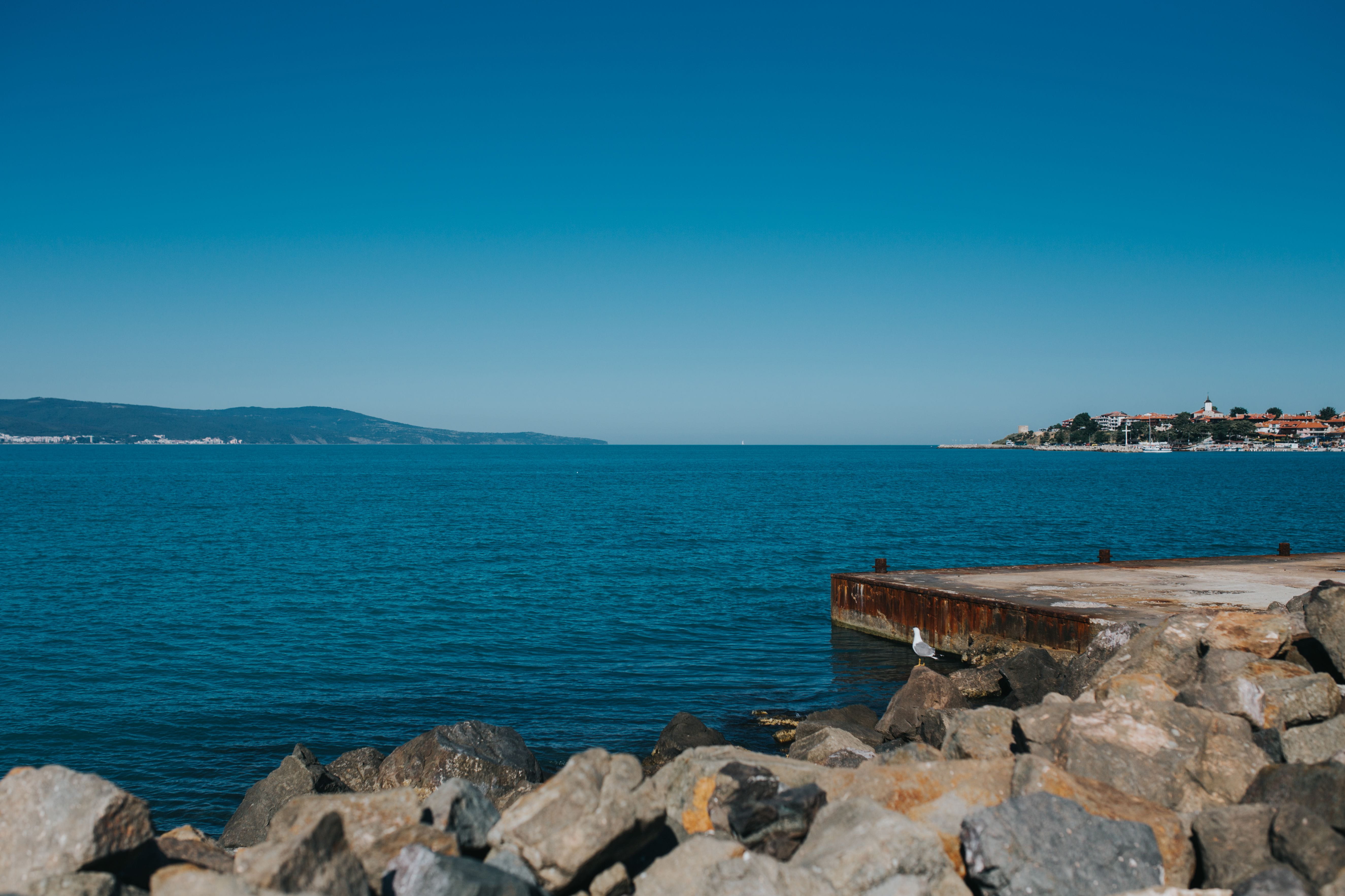 Black Sea, Coast, Sunny Beach, mediterranean Countries, coastline, nature, scenics, summer, sea, landscape, tranquility, groyne, sky, ocean, harbor, travel destinations, HD Wallpaper