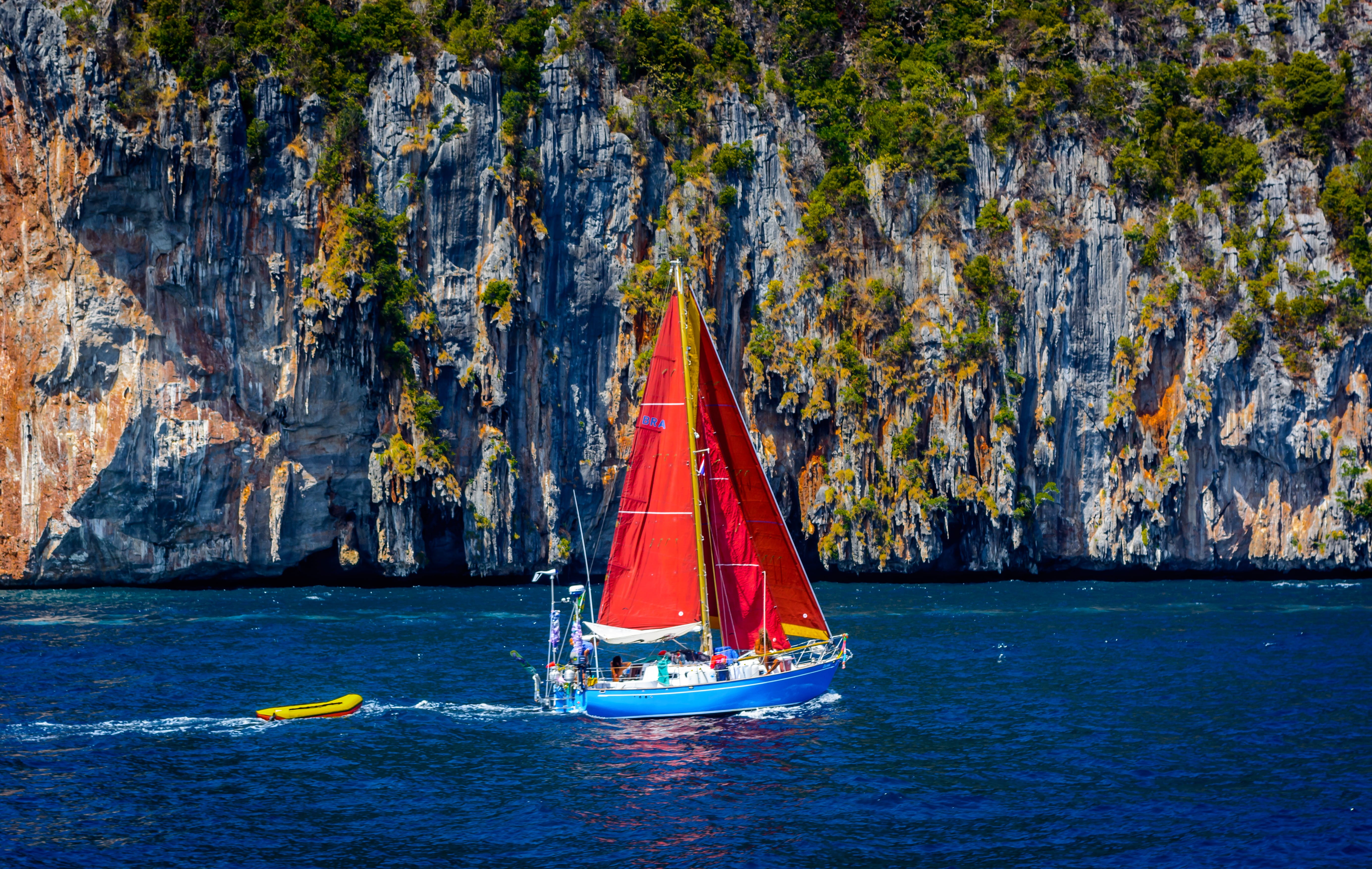 green, background, plant, water, sea, nature, beauty in nature, anchor, nautical vessel, transportation, hill, day, summer, ocean, buoy, holiday, oriental, HD Wallpaper