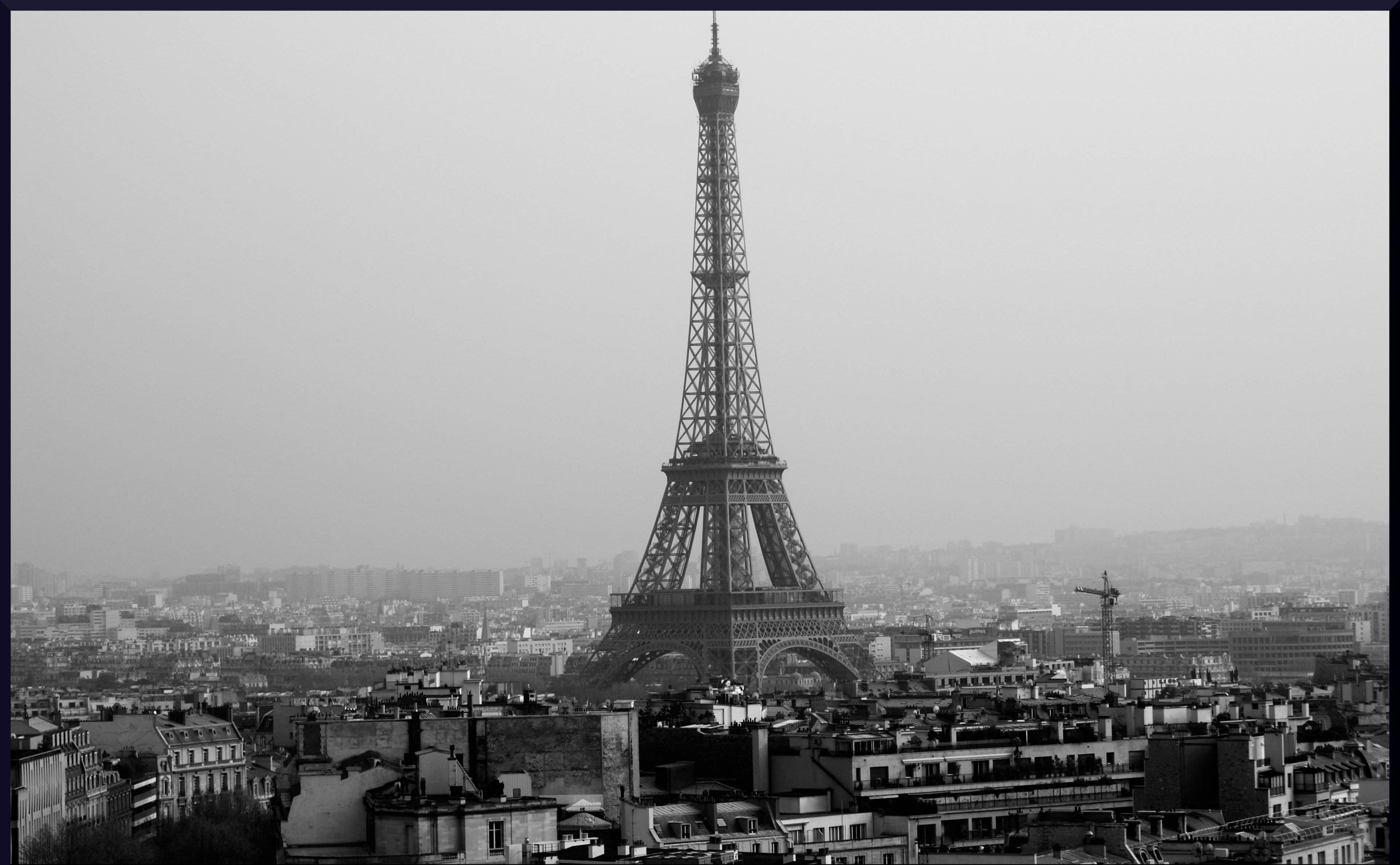 outdoors, Cityscape, France, day, white, sky, travel destinations, architecture, tower, office building exterior, tall - high, black, tower eiffel, auto post production filter, HD Wallpaper