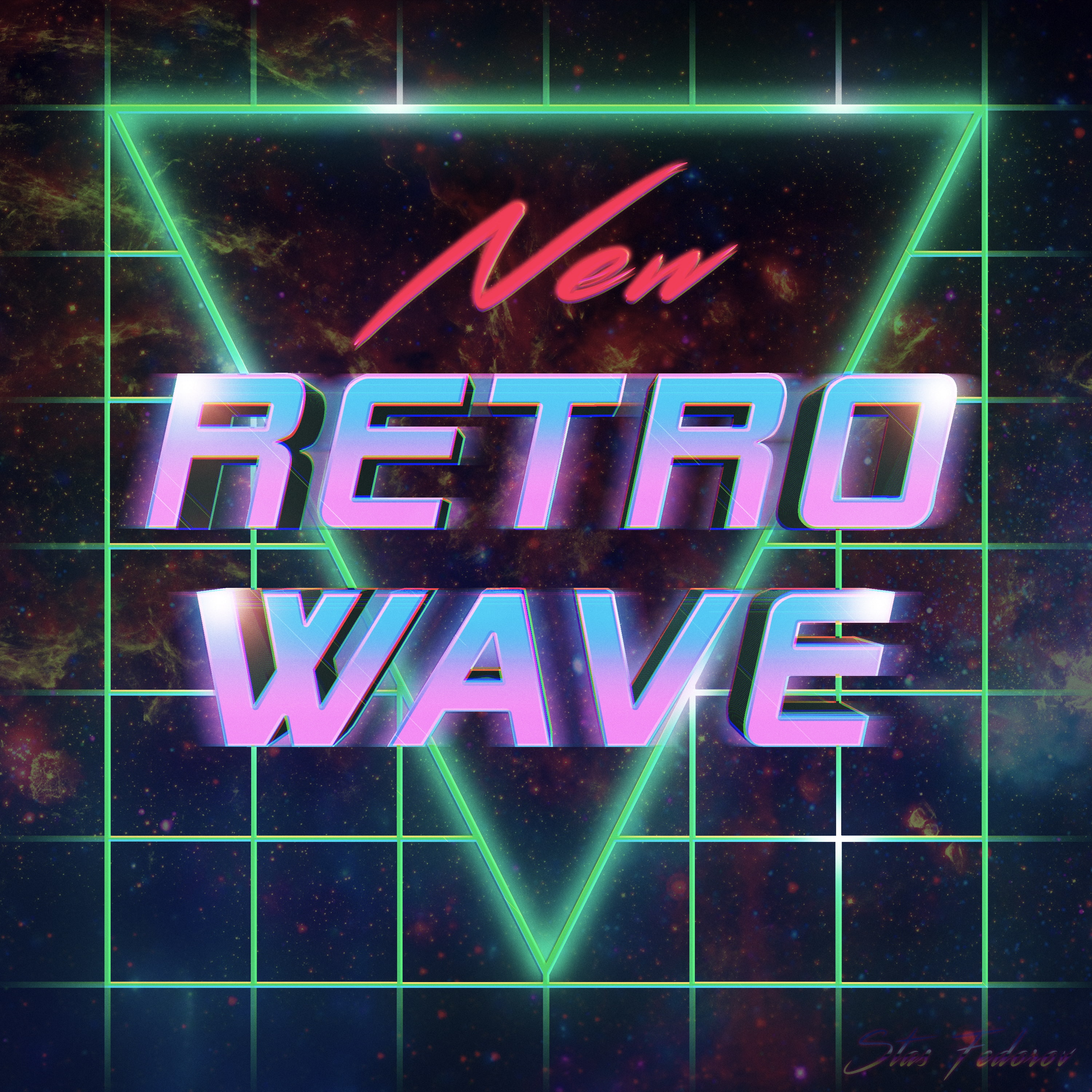 neon, Retrowave, Typography, 2K, digital art, synthwave, 3000x3000 px, Photoshop, Phone HD Wallpaper