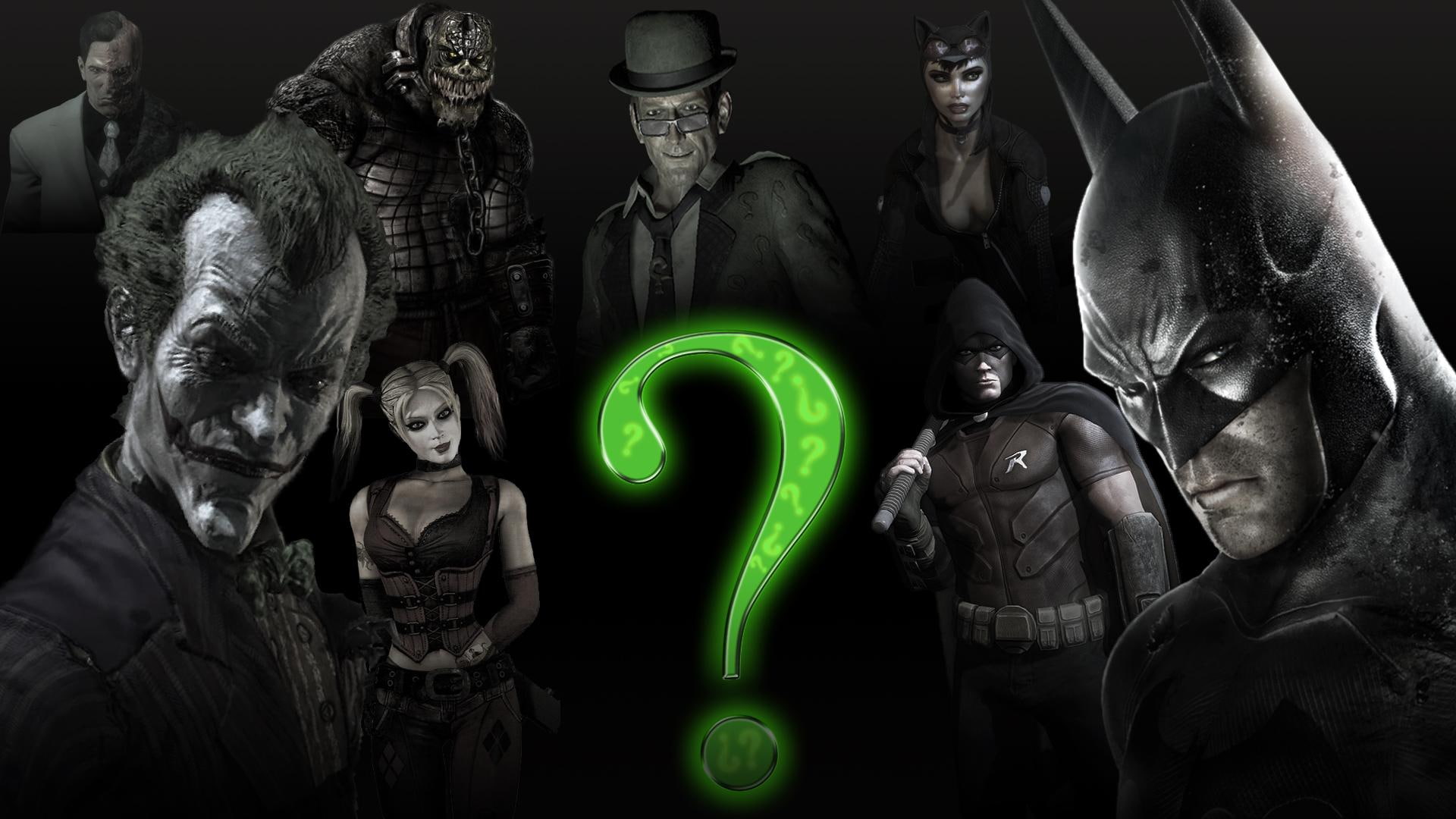 city, catwoman, games, batman, arkham, movie, joker, riddler, characters, 1080P, HD Wallpaper