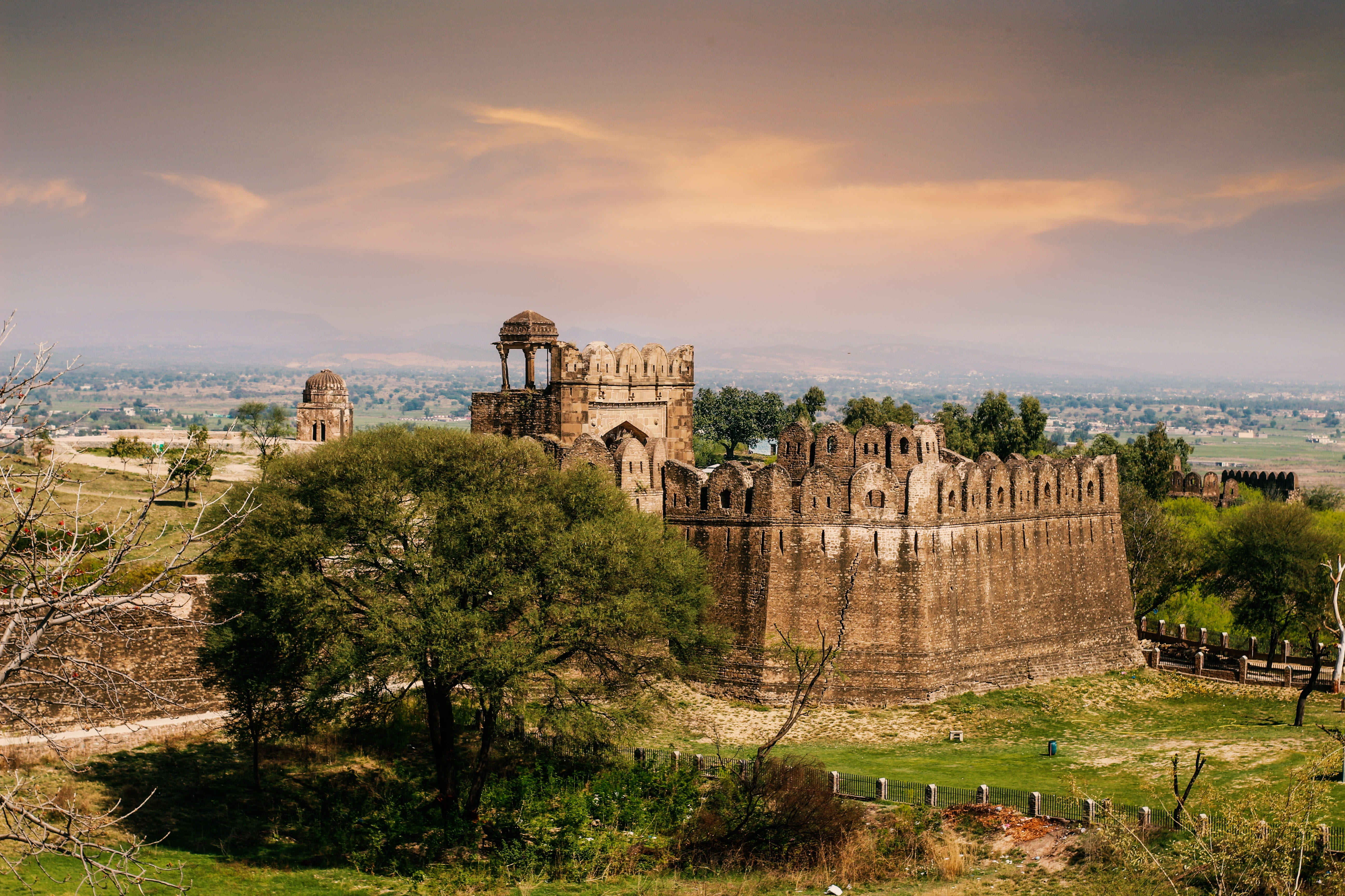 travel destinations, wall, castle, ancient civilization, old, built structure, national, 5K, building exterior, sunset, fort, site, ancient, historic, HD Wallpaper