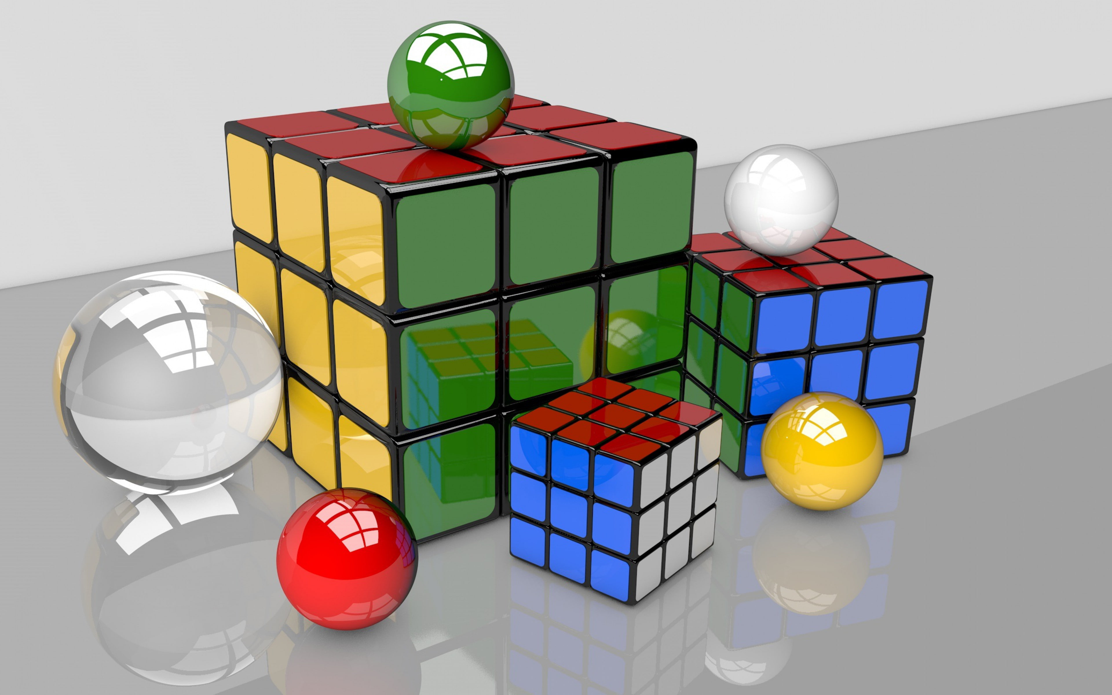 3d, 4k pics, ultra hd, 4K, download 3840x2400 3d, balls backgrounds, HD Wallpaper