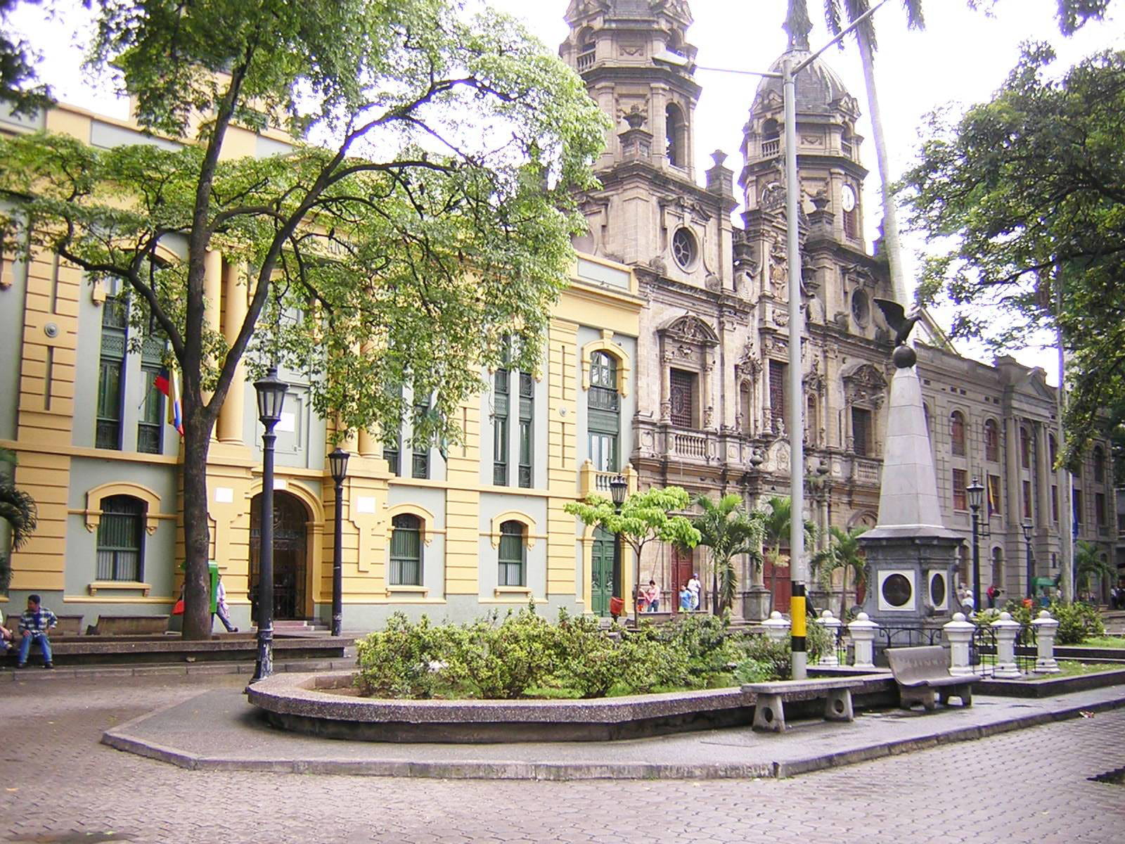 san, mode of transportation, tree, nature, Medellín, san ignacio square, architectural column, the past, history, Colombia, Square, Medellin, photos, city, HD Wallpaper
