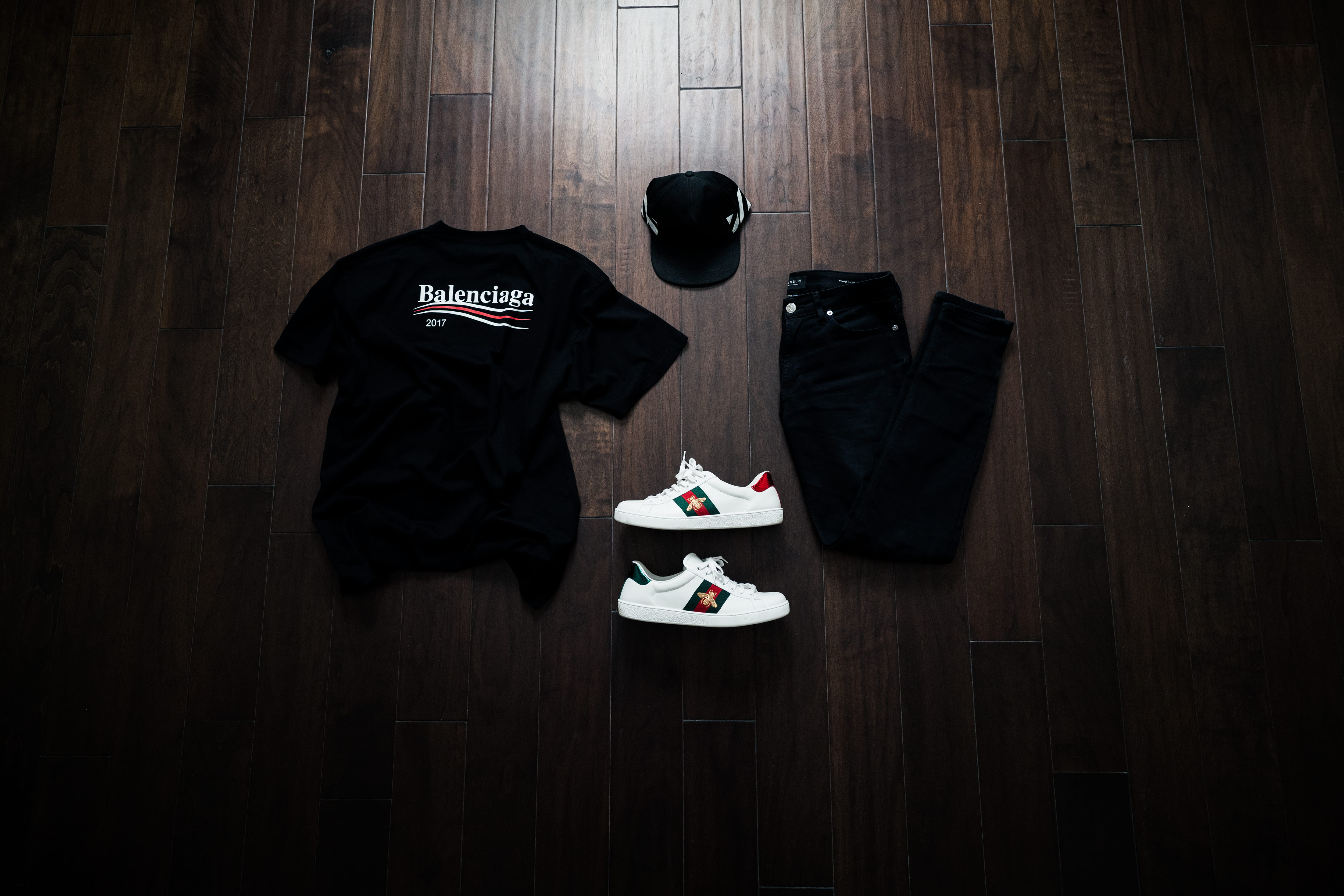 fit, absence, arts culture and entertainment, mens, black color, balenciaga, seat, chair, dark, streetwear, clothing, outfitgrid, flooring, wdywt, gucci, HD Wallpaper