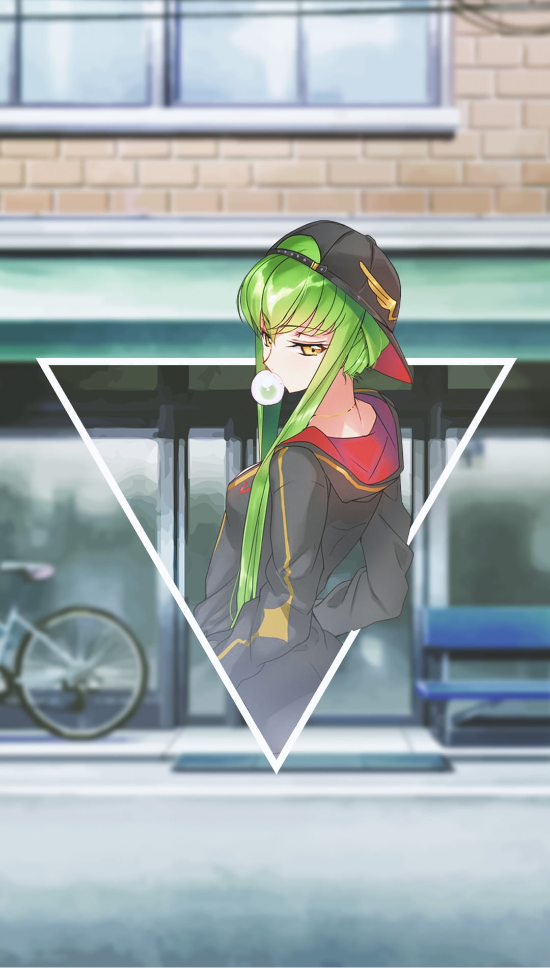 nature, standing, clothing, day, full length, Code Geass, young women, backpack, safety, outdoors, building exterior, women, built structure, 720P, listening, Phone HD Wallpaper