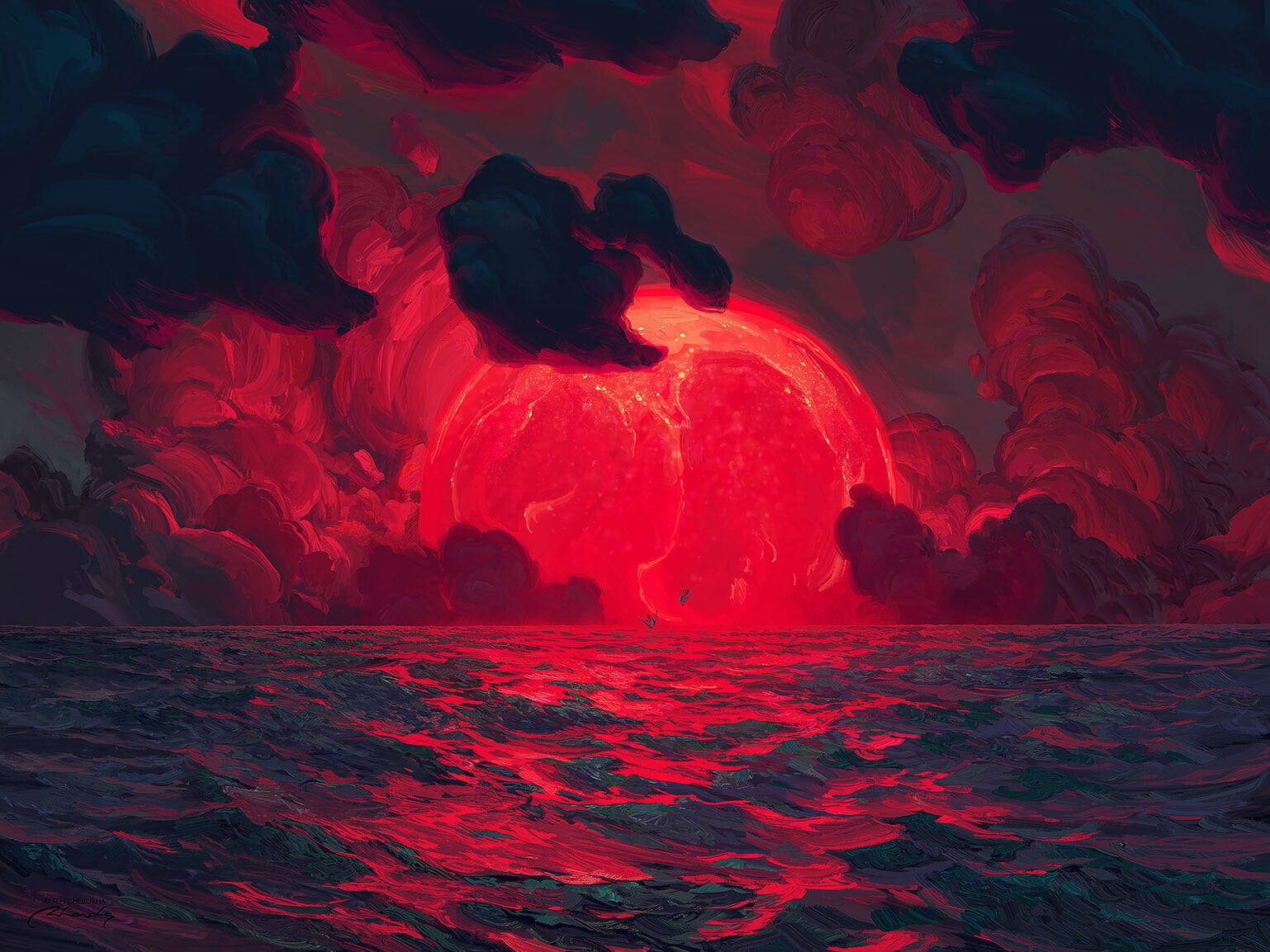 720P, digital art, painting, RHADS, Artem Chebokha, HD Wallpaper