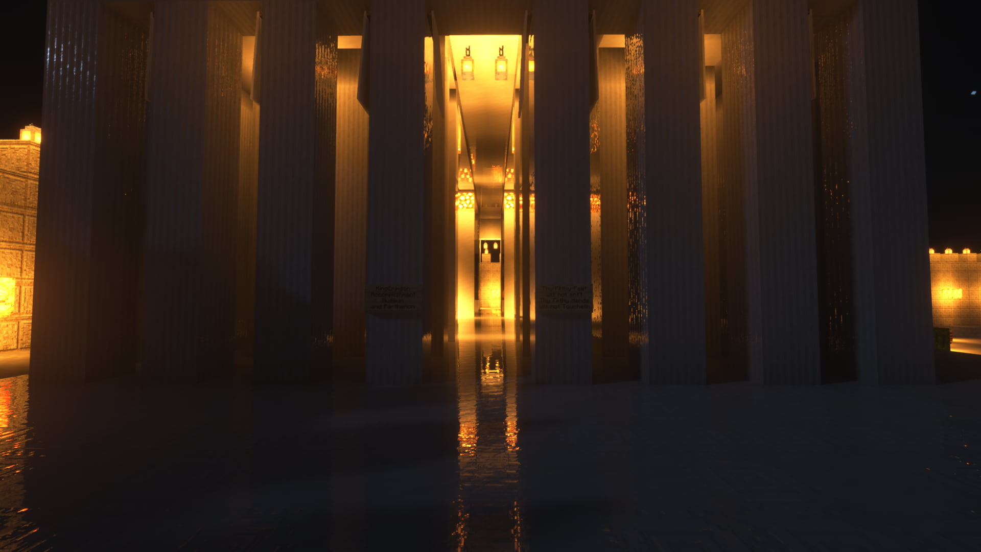 pantheons, Minecraft, screen shot, RTX, digital, 1080P, video game art, HD Wallpaper