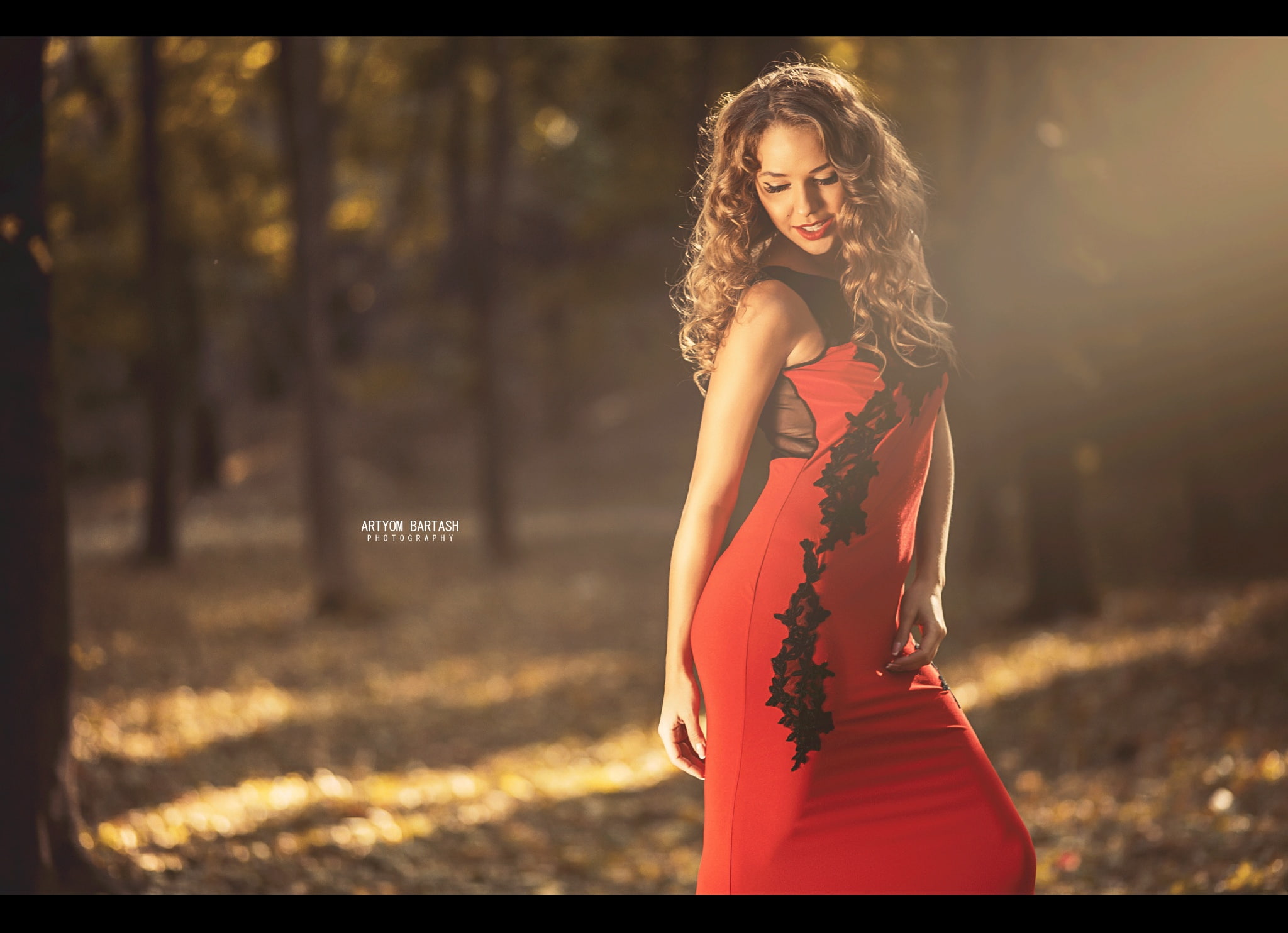 smile, photographer, 1080P, the sun, Artyom Bartash, autumn, face, joy, beauty, HD Wallpaper