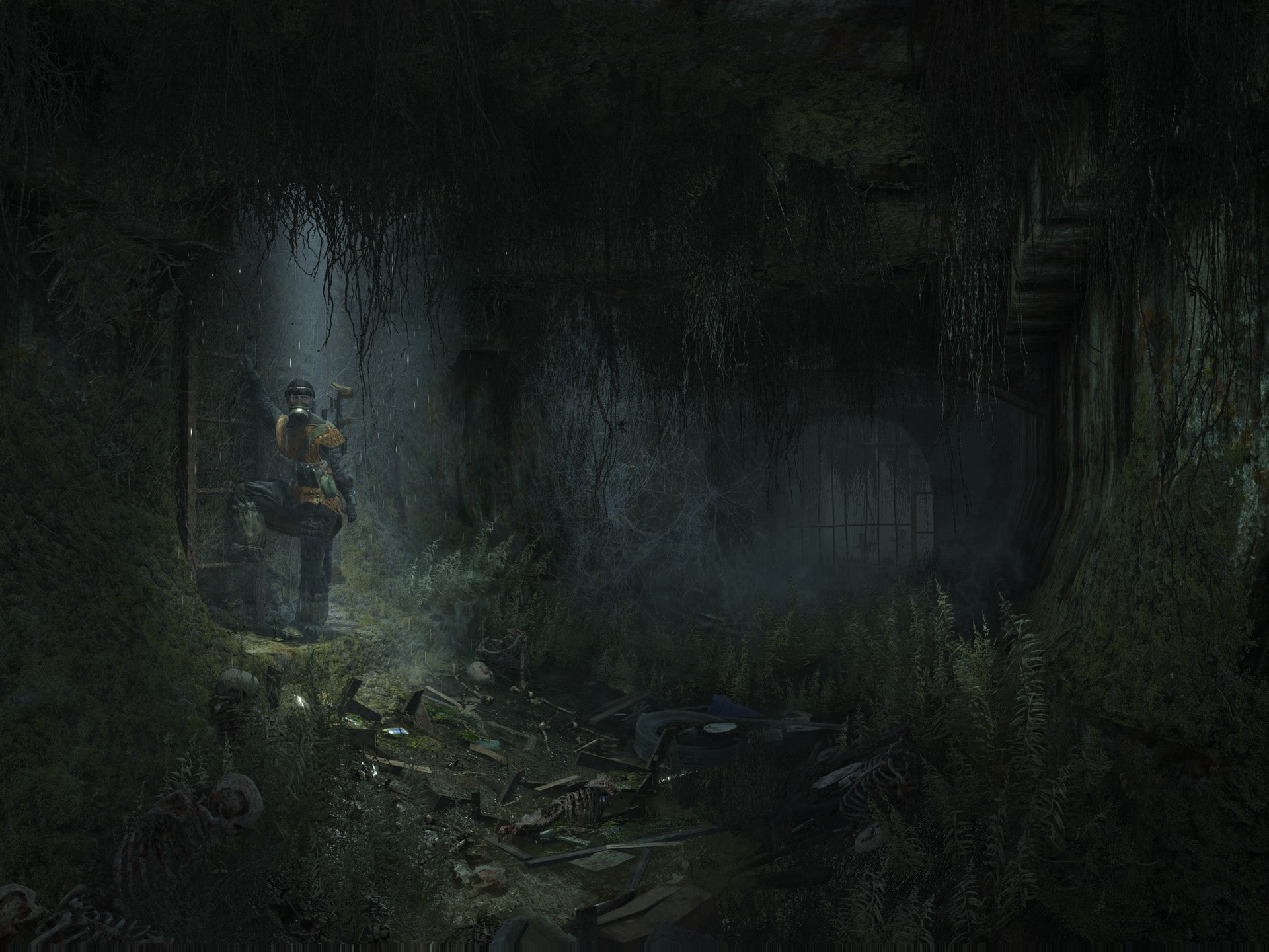 human representation, fog, grave, representation, video games, woodland, nature, creativity, religion, art and craft, sculpture, 1080P, spirituality, land, HD Wallpaper