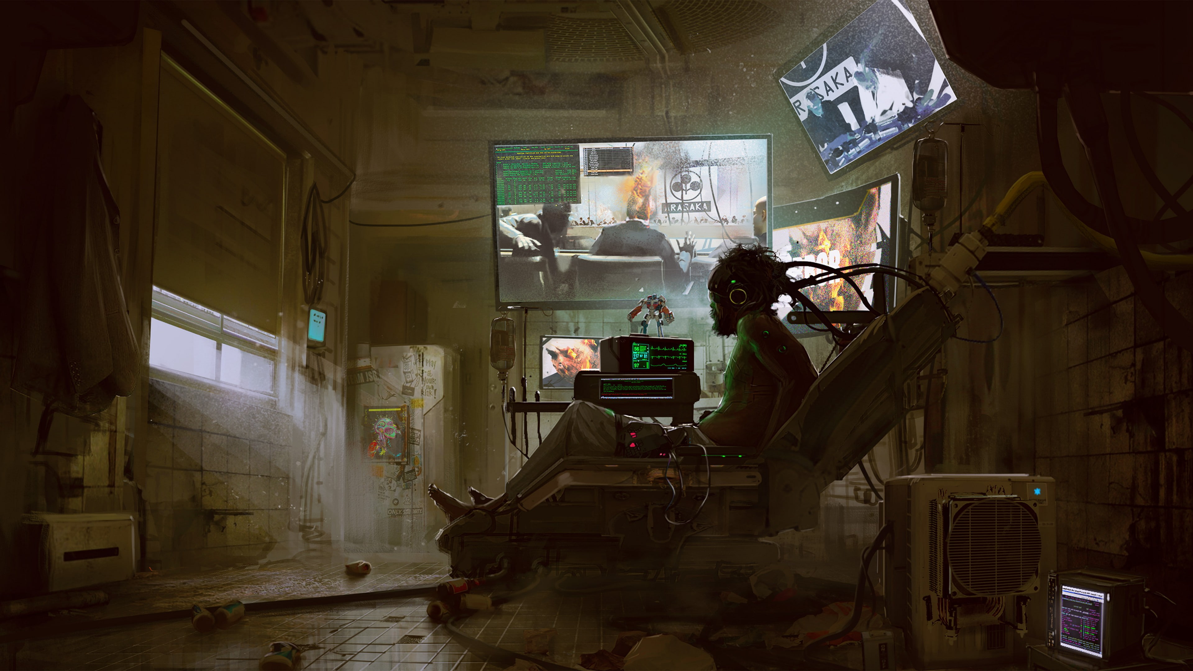 poster, 4K, Cyberpunk 2077, 4K, Gamescom 2018, artwork, HD Wallpaper