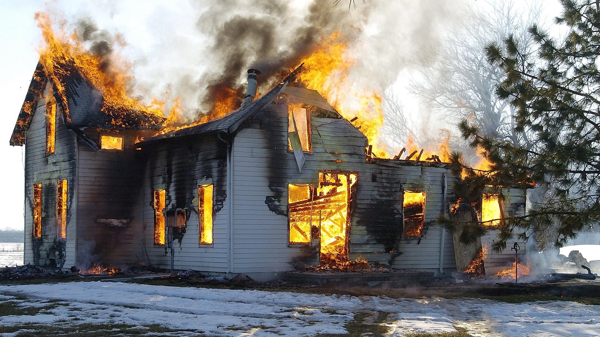 nature, spirituality, winter, religion, on fire, house, cold temperature, built structure, catastrophe, outdoors, 1080P, disaster, destruction, burning, HD Wallpaper