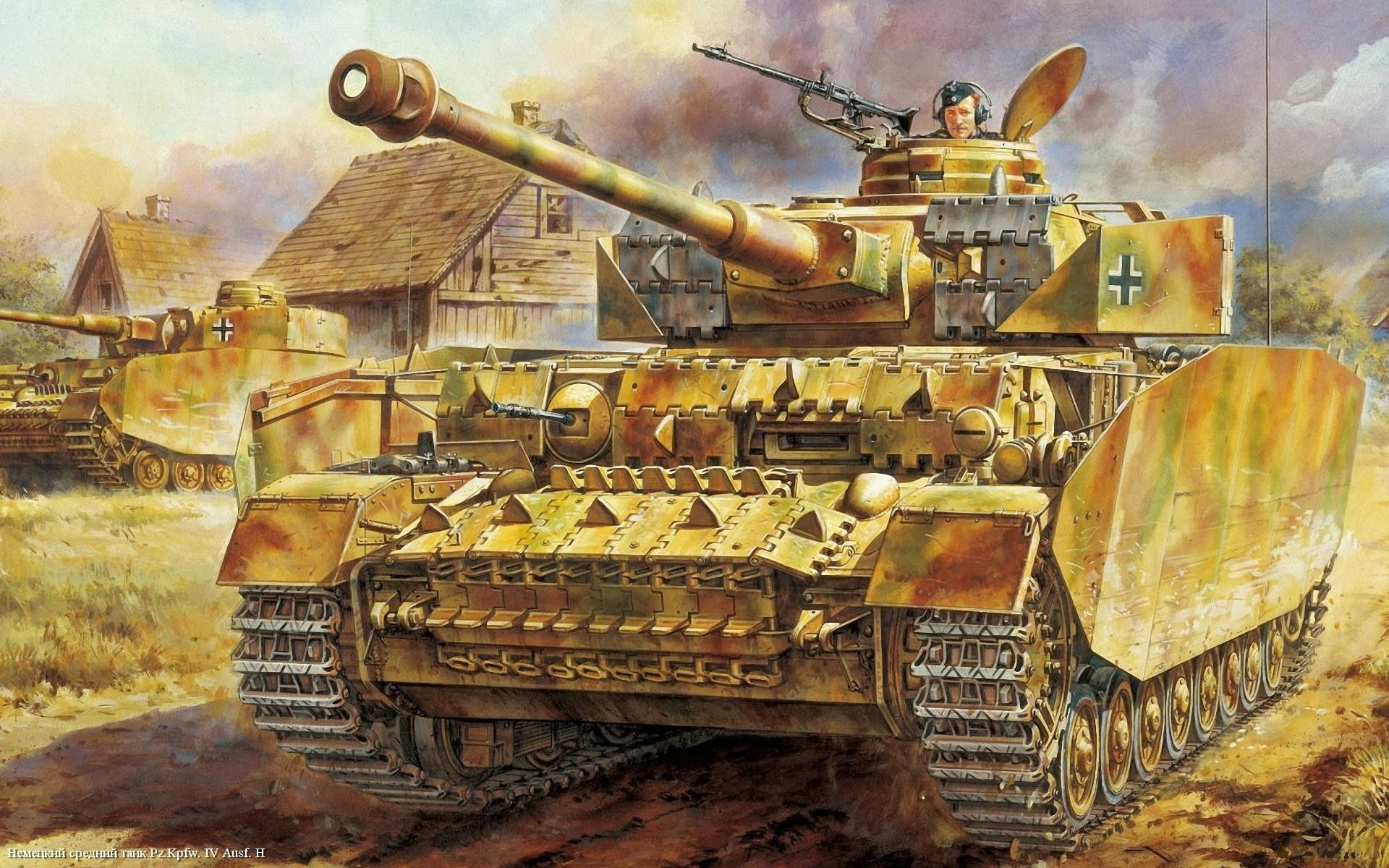 World War II, 1080P, artwork, panzer IV, military, tank, HD Wallpaper