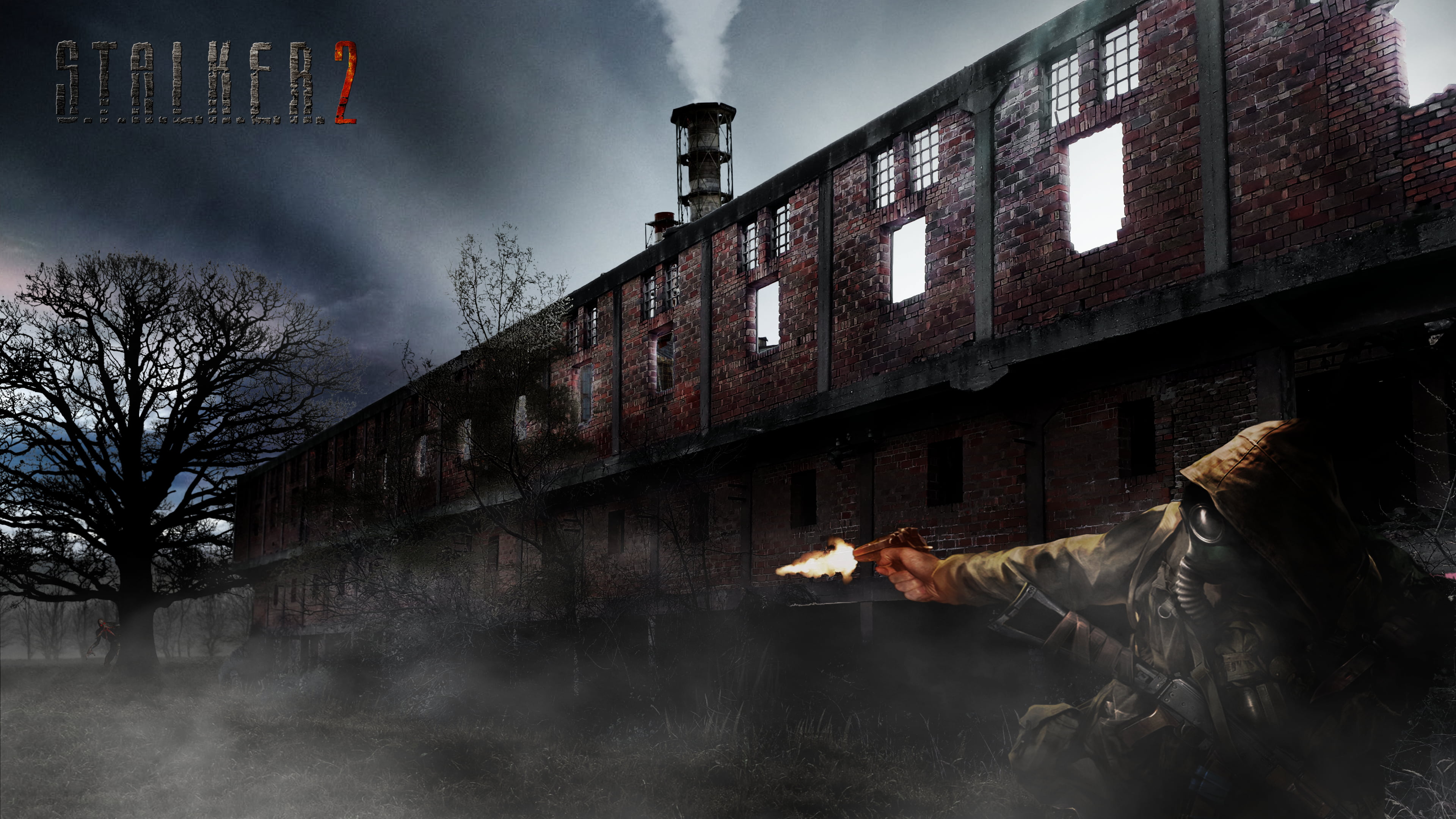 S.T.A.L.K.E.R., abandoned, building, fan art, S.T.A.L.K.E.R. 2, 4K, Chernobyl, soldier, HD Wallpaper