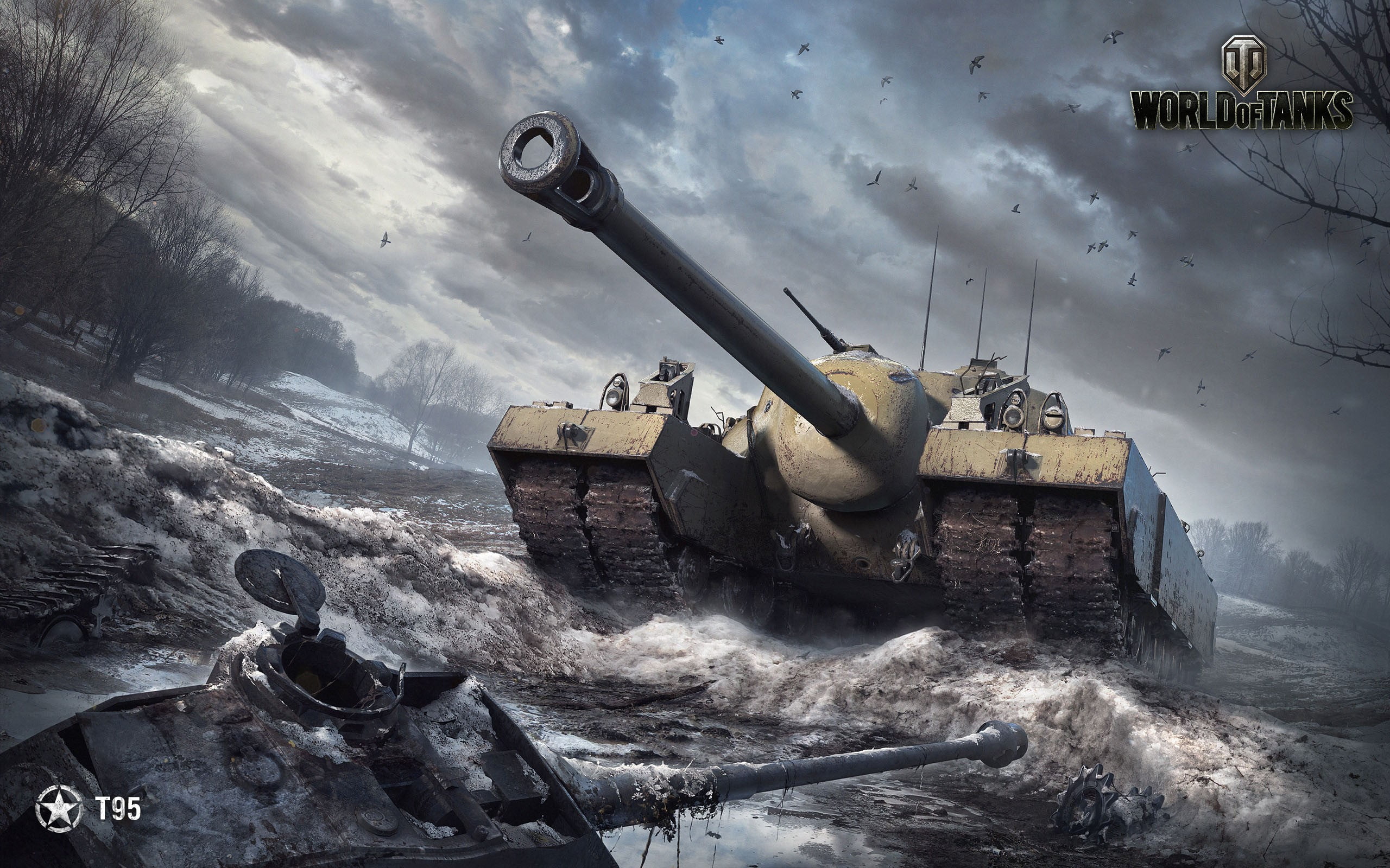 sky, tanks, motion, nature, poster, no people, outdoors, T95, aggression, fighting, 2K, conflict, wargaming, cold temperature, cloud - sky, winter, architecture, HD Wallpaper