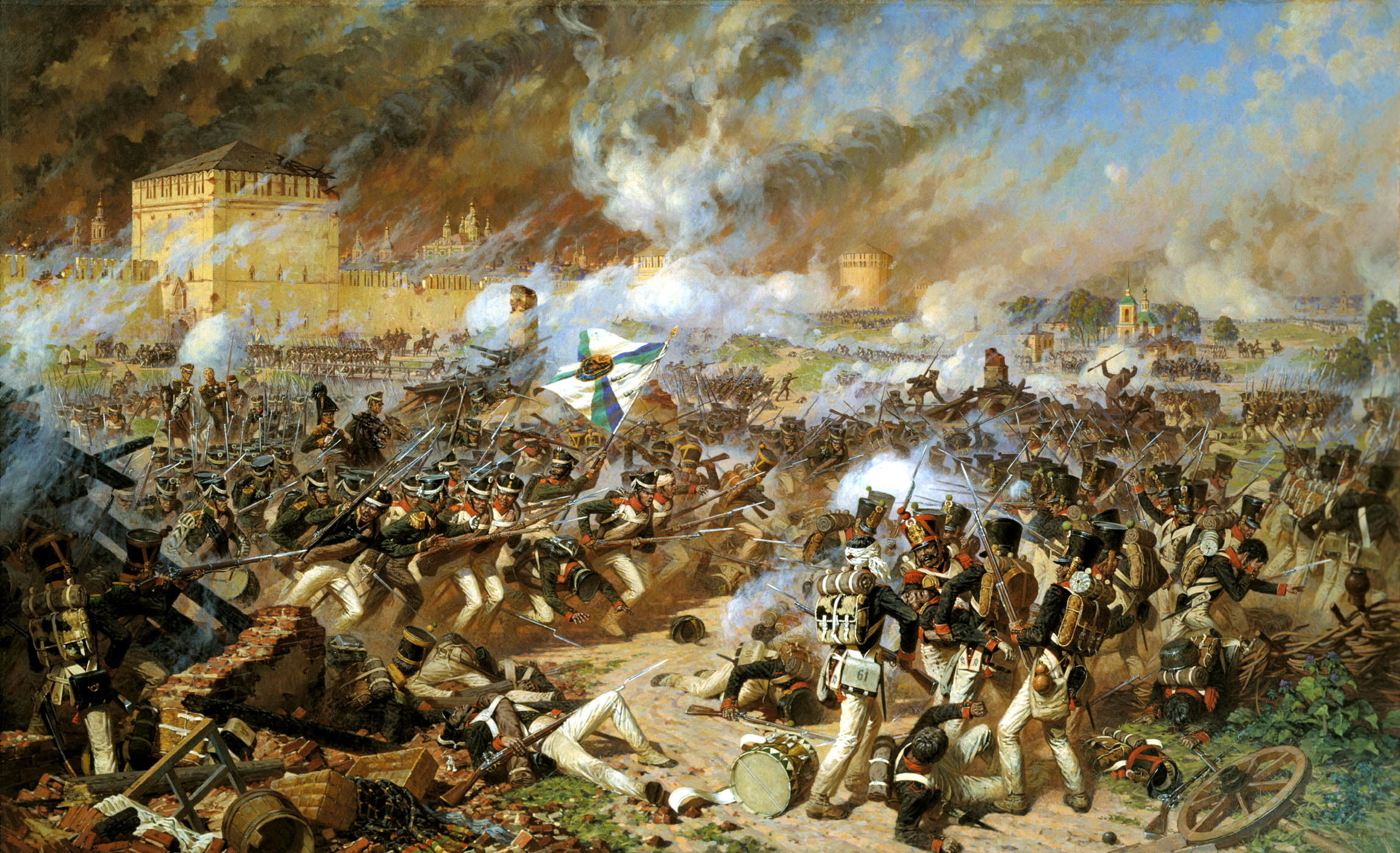 scenes, 1080P, dead, suvorov, smolensk, military, flag, city, averyanov, bodies, warriors, immortal, alexander, smoke, battle, gunshots, leader, master, HD Wallpaper