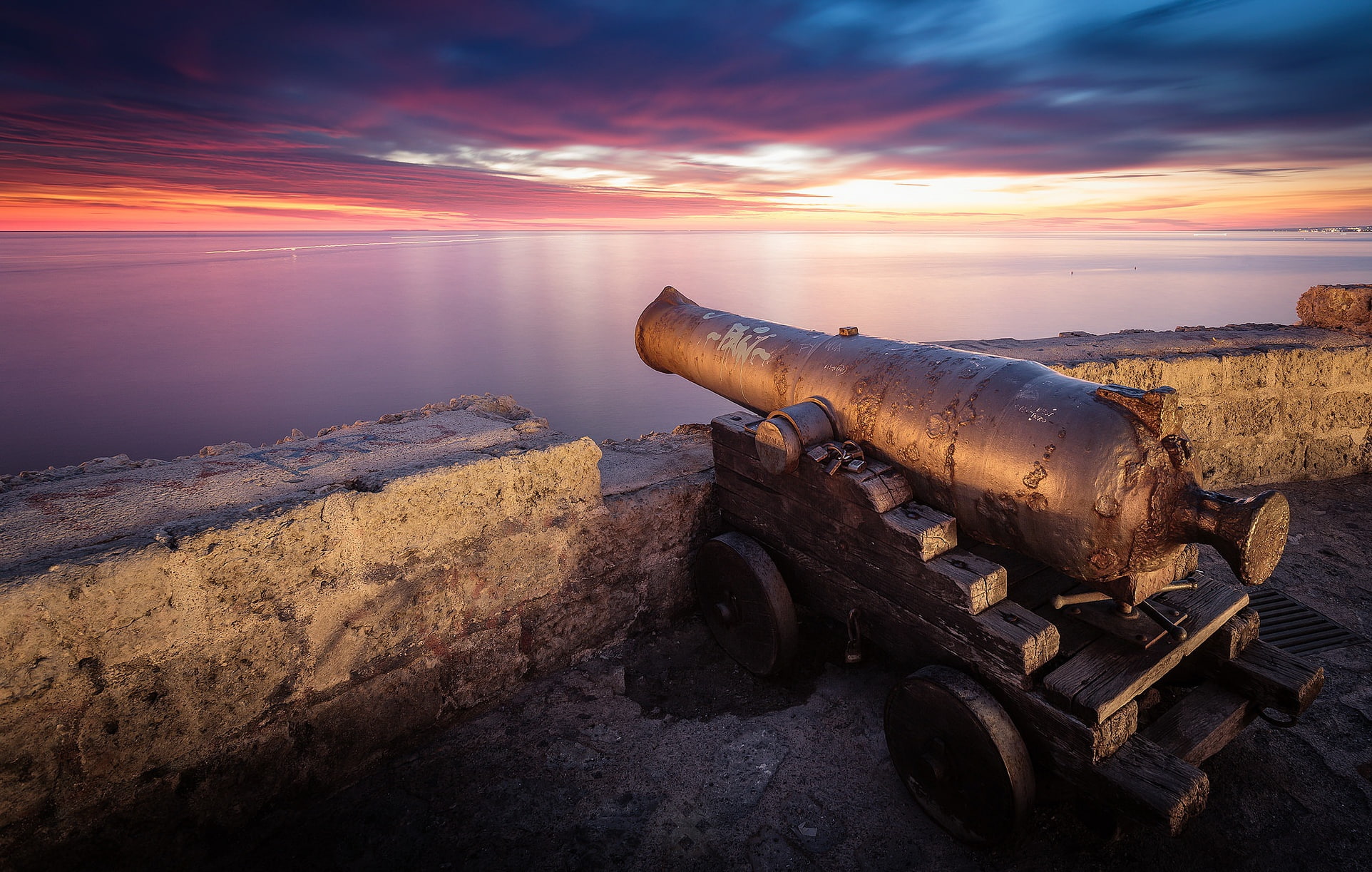 Fortified Position, Monopoli, Puglia, Italy, 1080P, HD Wallpaper