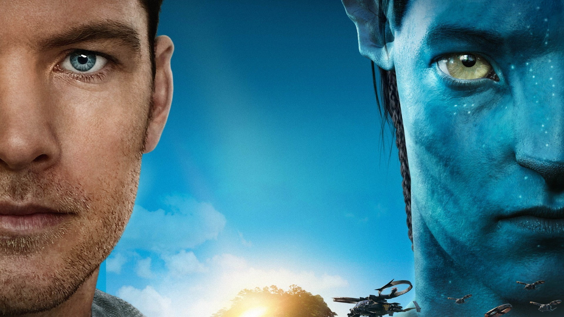 people, close-up, blue, human body part, looking, Avatar, mid adult, looking at camera, movies, adult, 1080P, portrait, young men, mid adult men, digital composite, HD Wallpaper
