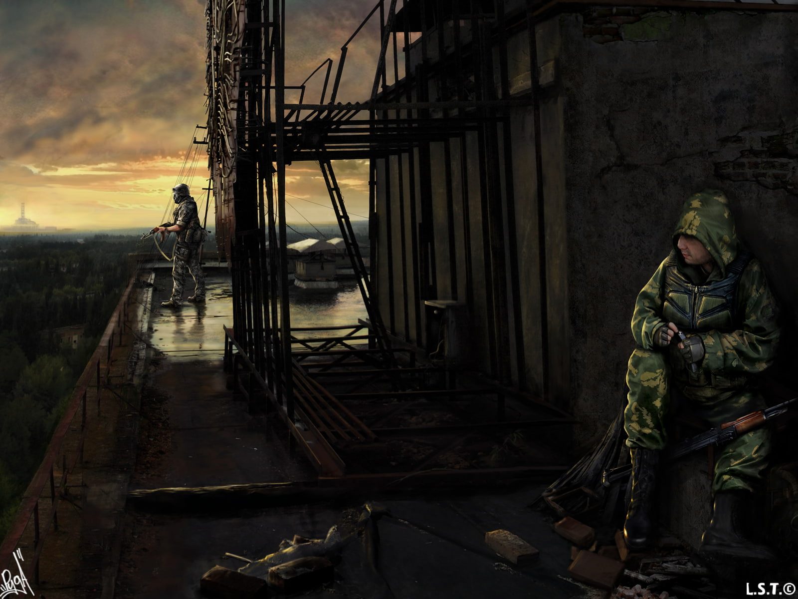 person shooter, atmosphere, S.T.A.L.K.E.R.: Call Of Pripyat, First, S.T.A.L.K.E.R.: Clear Sky, artwork, S.T.A.L.K.E.R., 720P, S.T.A.L.K.E.R.: Shadow Of, HD Wallpaper
