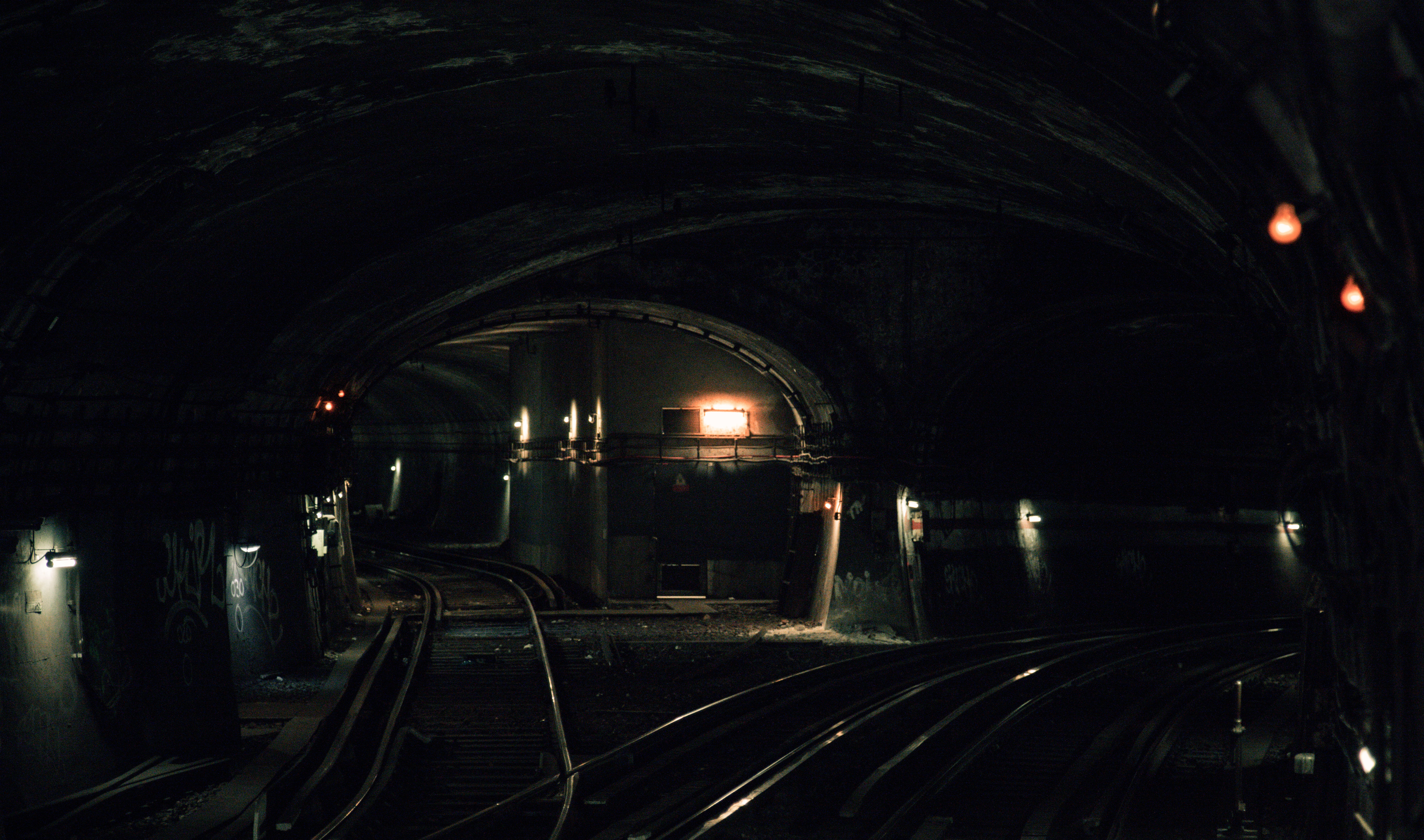 subway, rail transportation, railroad track, direction, metro, mind the gap, arch, public transportation, neon, train, illuminated, warm, travel, cold, HD Wallpaper