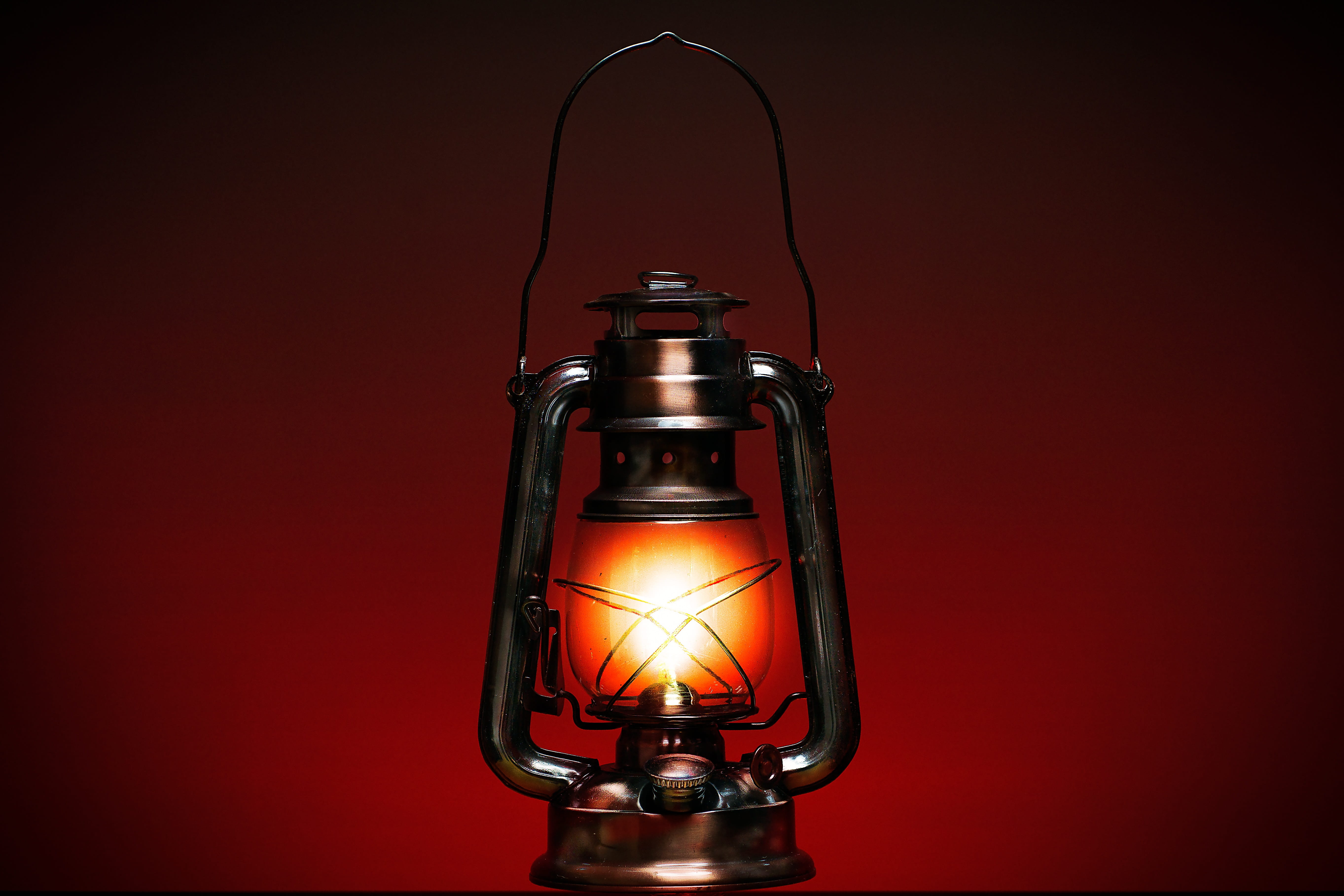close-up, design, 5K, lamp, oil lamp, metal, retro styled, electricity, no people, flame, colored background, power supply, time travel, fire, dark, rustic, HD Wallpaper