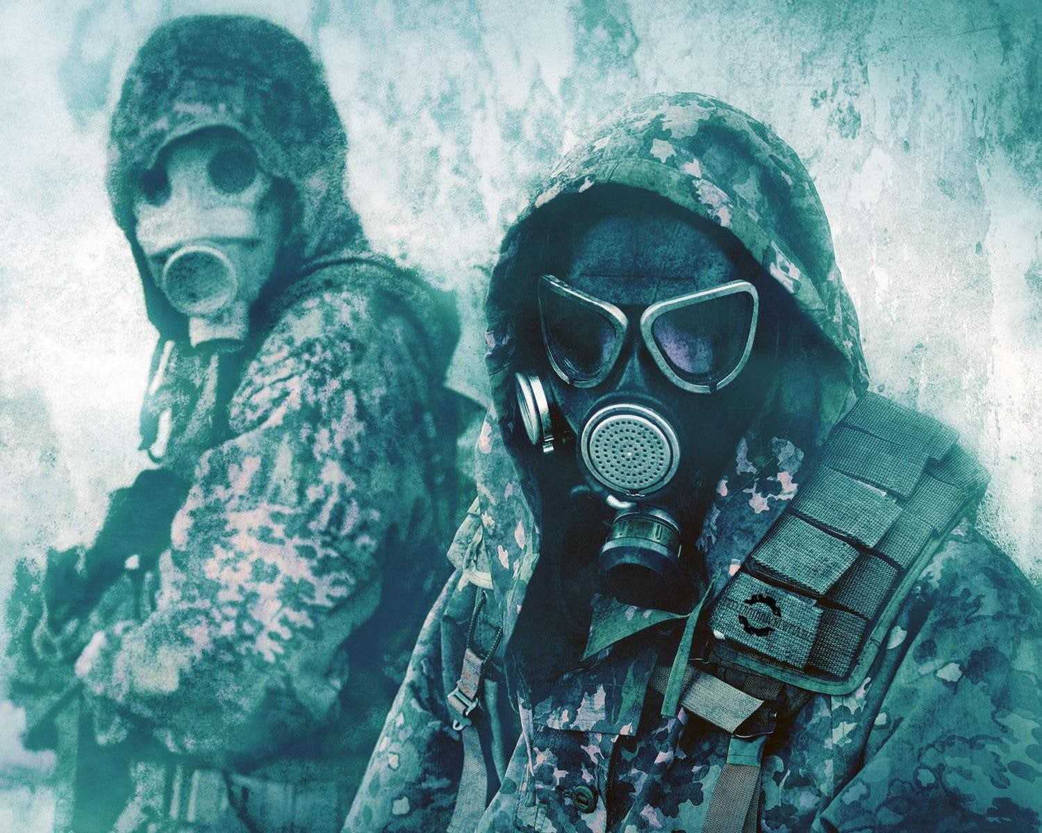 gas masks, soldier, 720P, military, HD Wallpaper