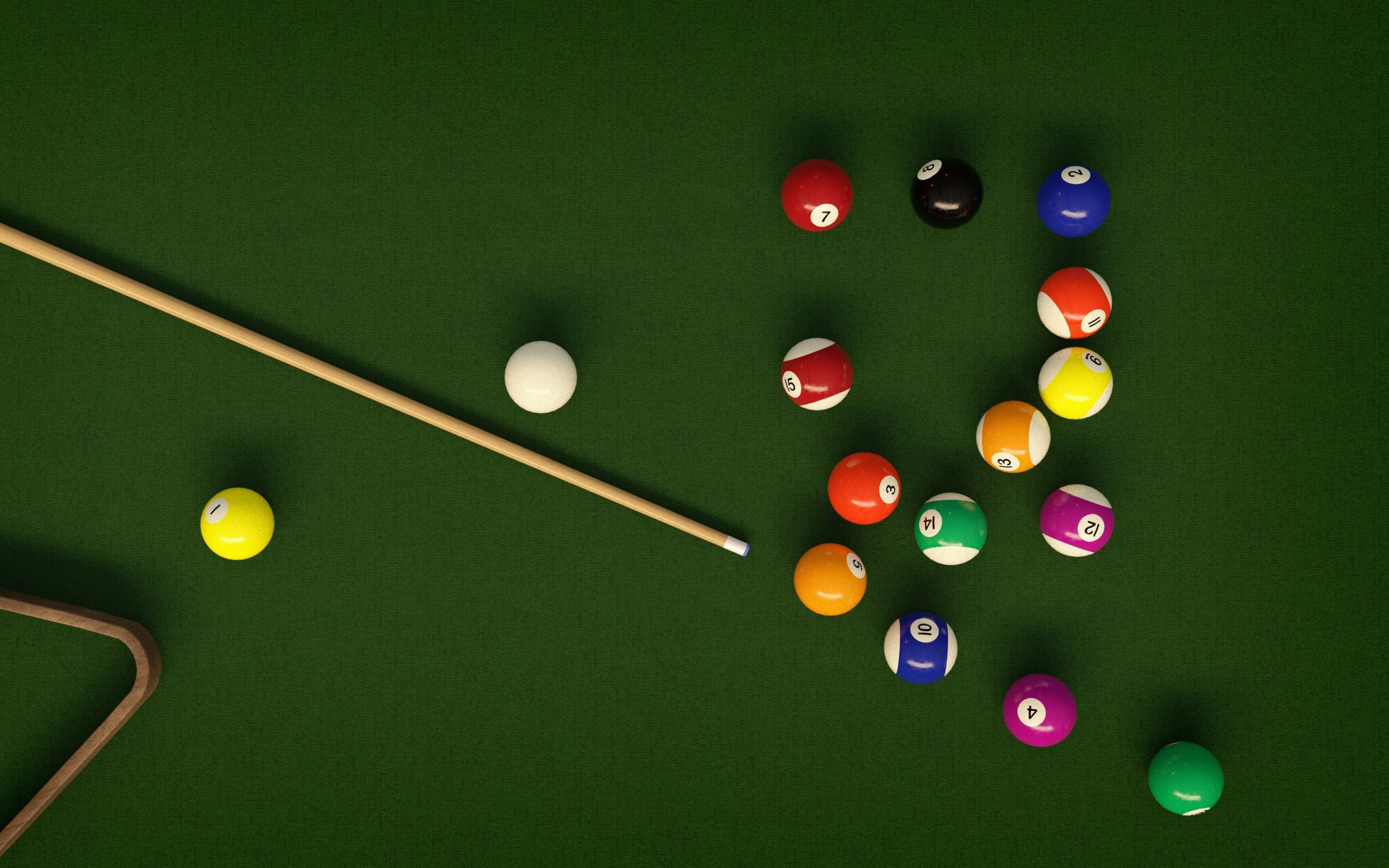 cue, pool, 2K, balls, Billiards, table, HD Wallpaper