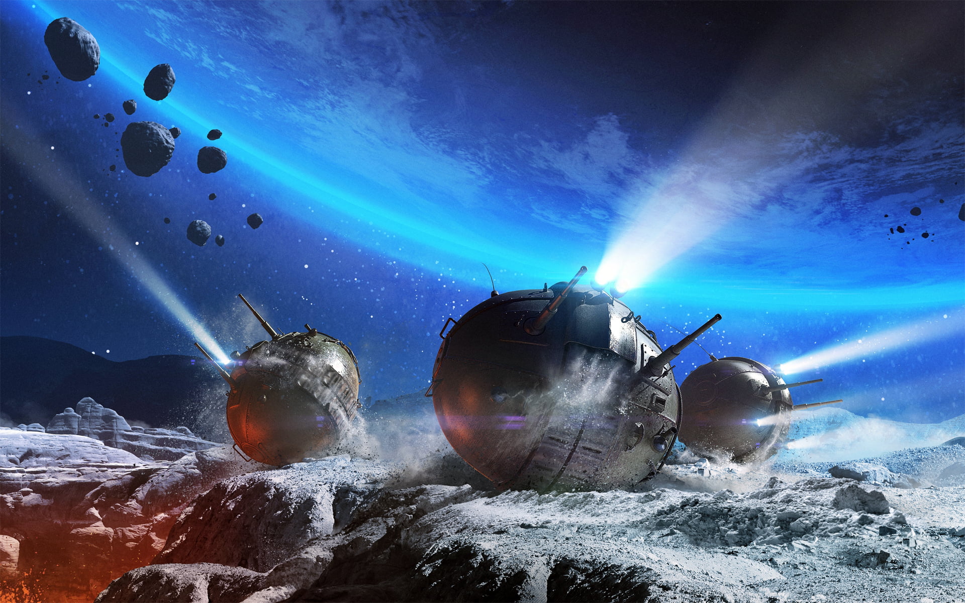 World Of Tanks, adventure, world, crash, tanks, Games, destruction, blue, ship, night, navy, sinking, ball, sky, nature, beauty in nature, exploration, HD Wallpaper