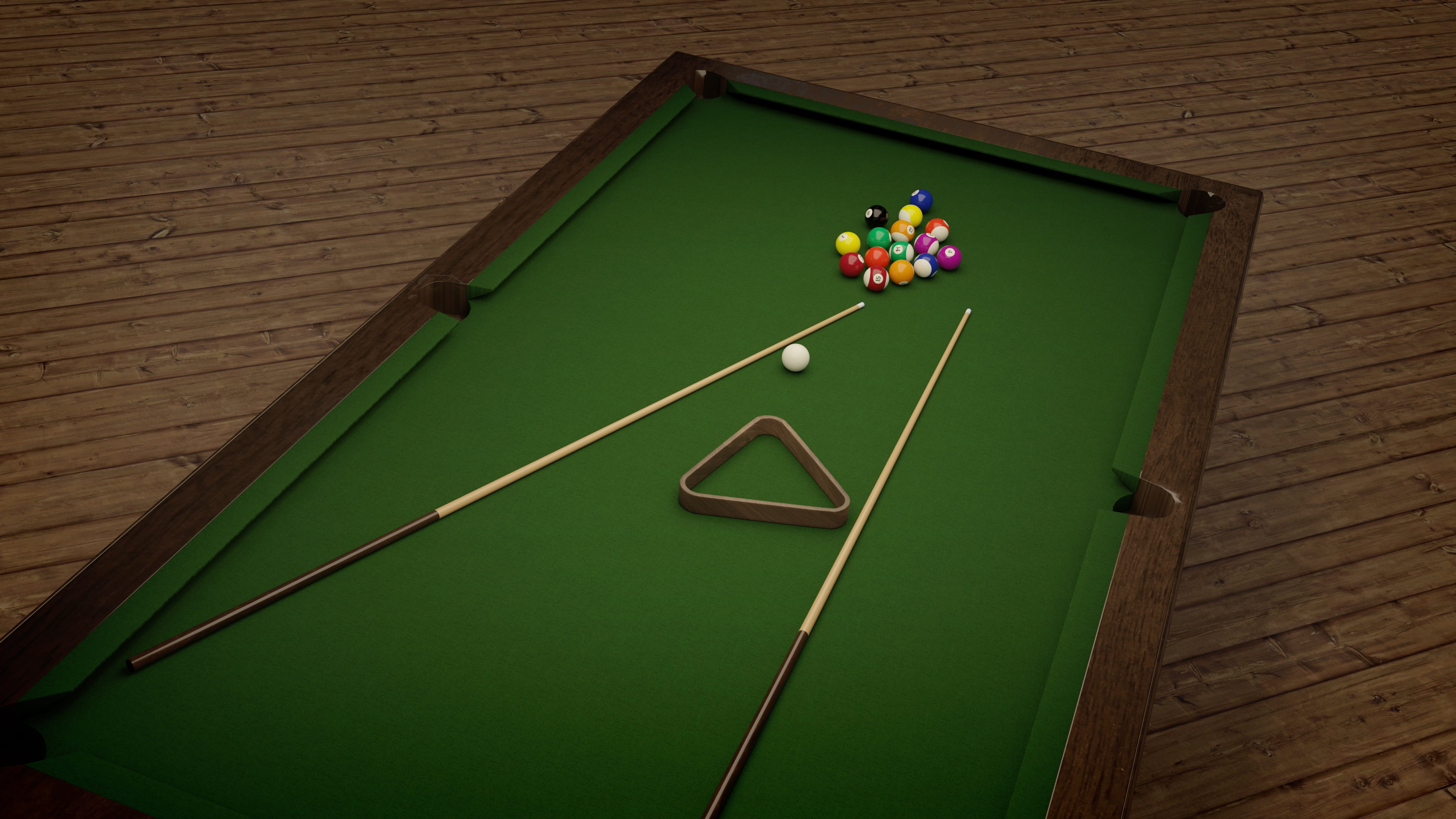 playing, wood - material, company, indoors, green, no people, balls, skill, large group of objects, 4K, leisure activity, billiard balls, leisure games, HD Wallpaper