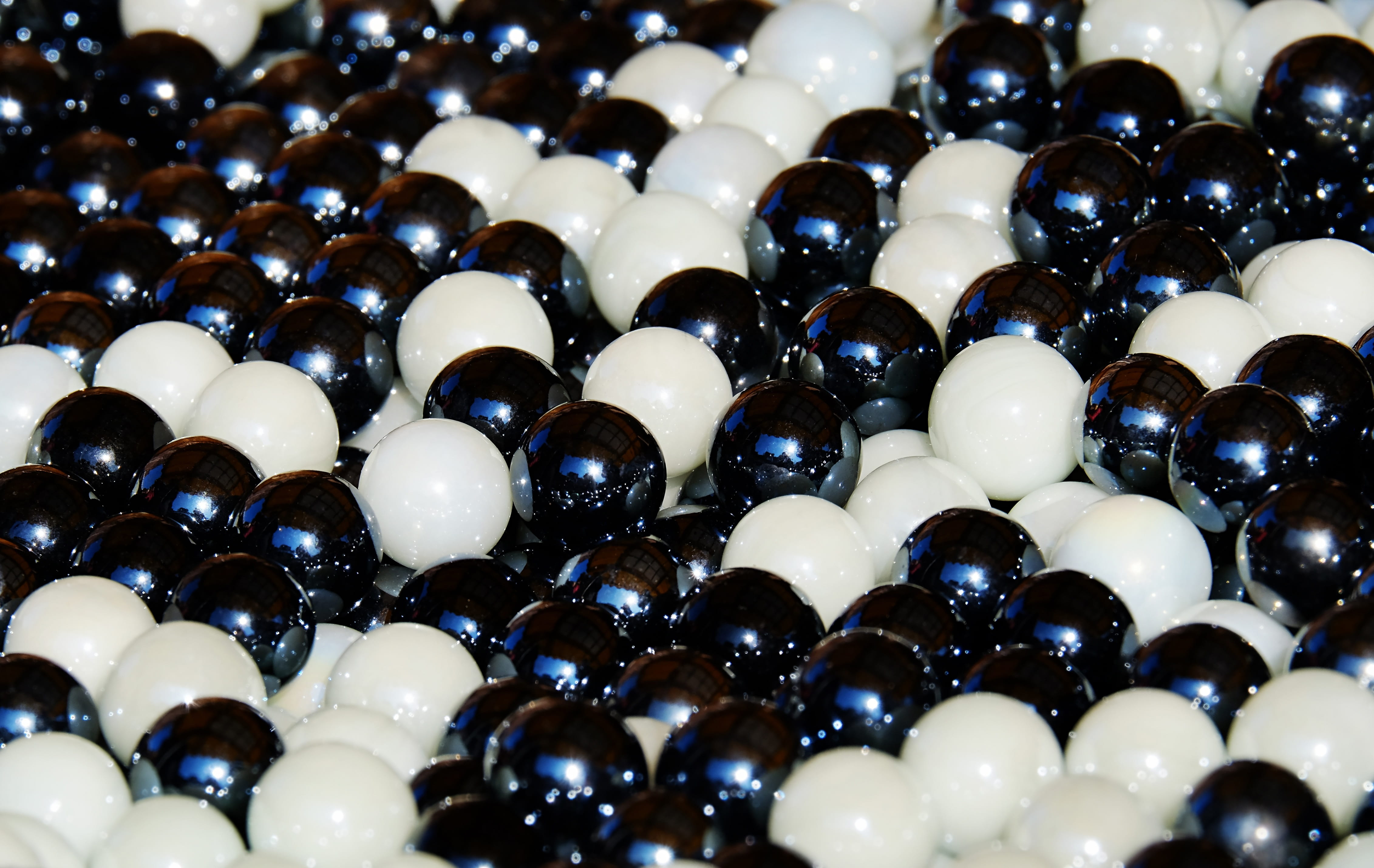 black, personal accessory, jewelry, white, glass marbles, large group of objects, glass, ceiling, in a row, light, indoors, arrangement, close-up, creativity, HD Wallpaper