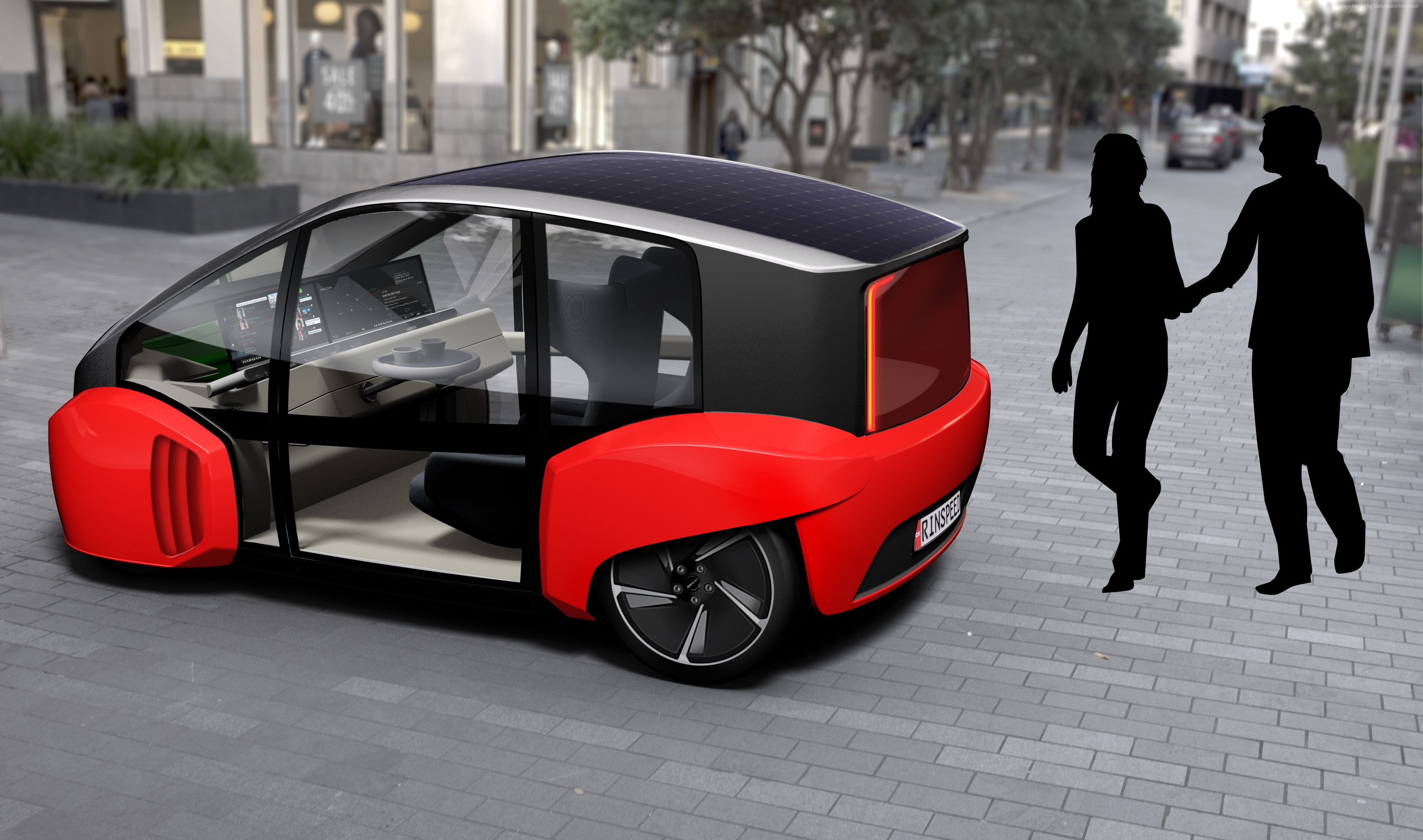 self-driving, 4K, Rinspeed Oasis, CES 2017, HD Wallpaper