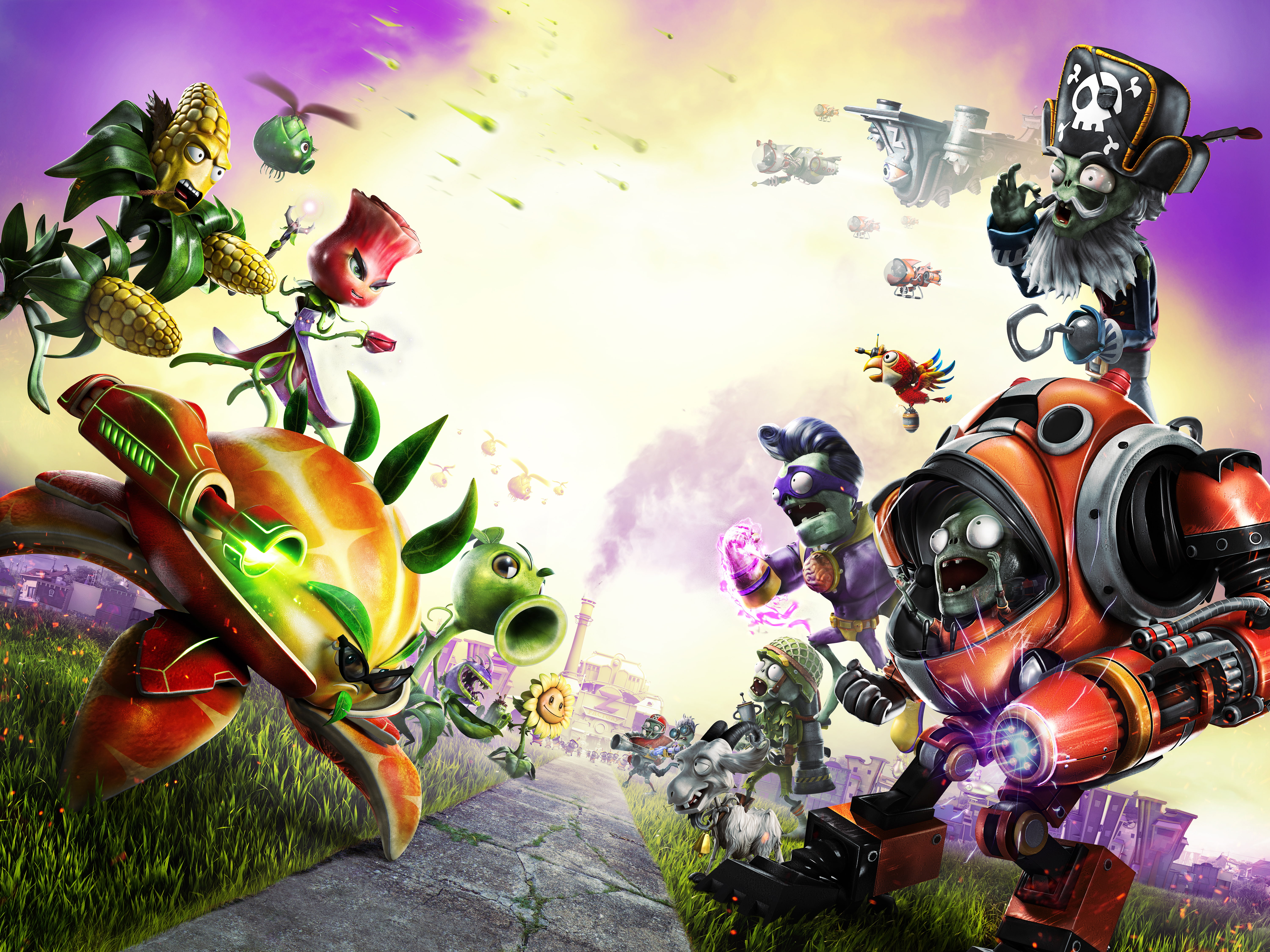 vs, illustration, HD, plants, 5K, zombies, 5K, game, Plants vs. Zombies: Garden Warfare 2, HD Wallpaper