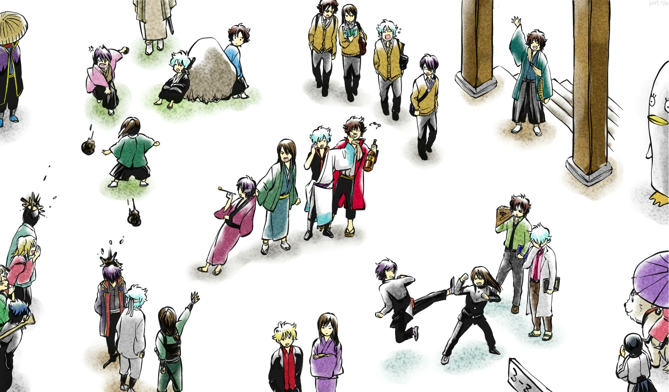 Sakata Gintoki, Katsura Kotarou, Gintama, Kamui, 1080P, Takasugi Shinsuke, Elizabeth, Tatsuma Sakamoto, HD Wallpaper