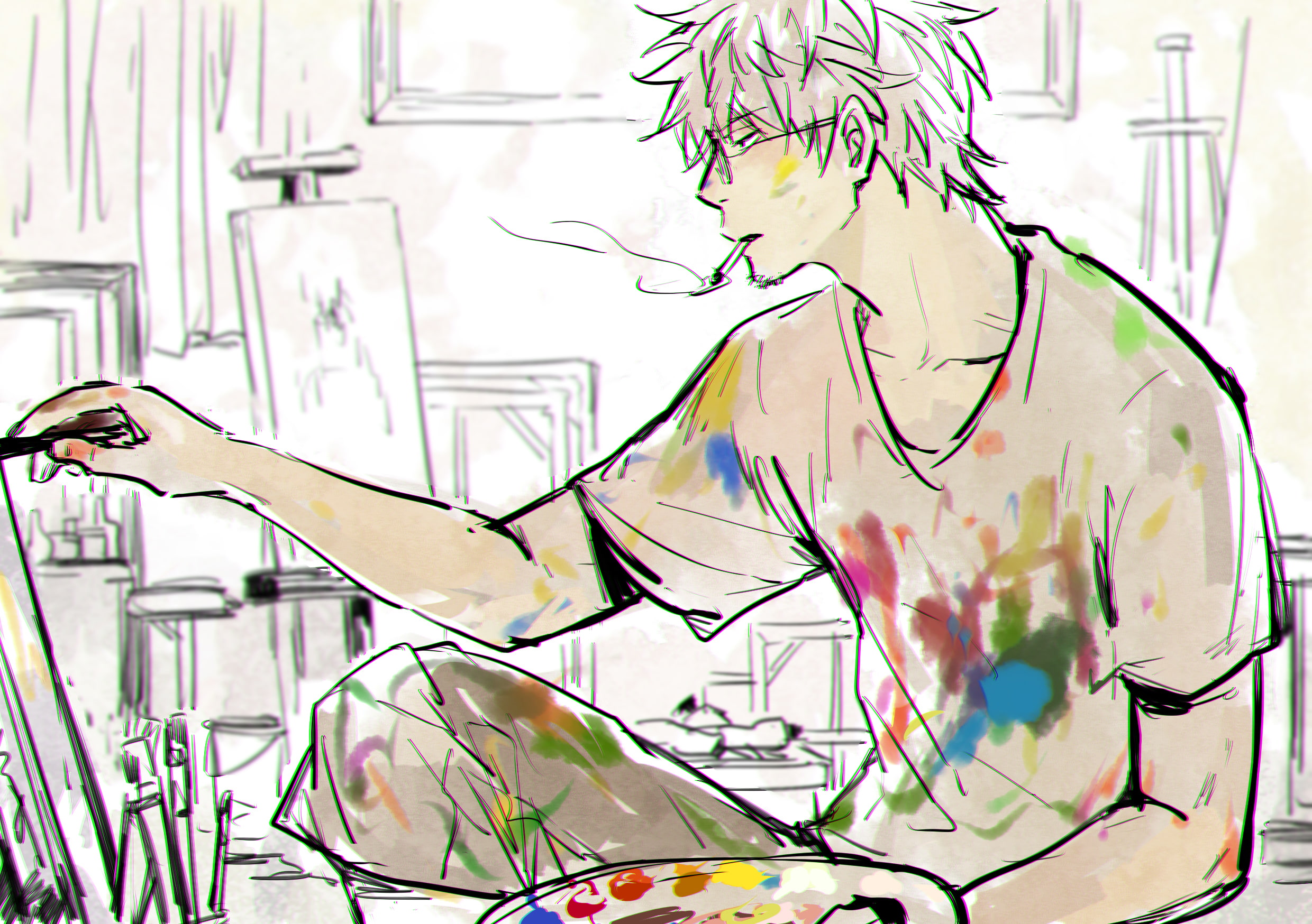 1080P, anime boys, Gintama, Sakata Gintoki, HD Wallpaper