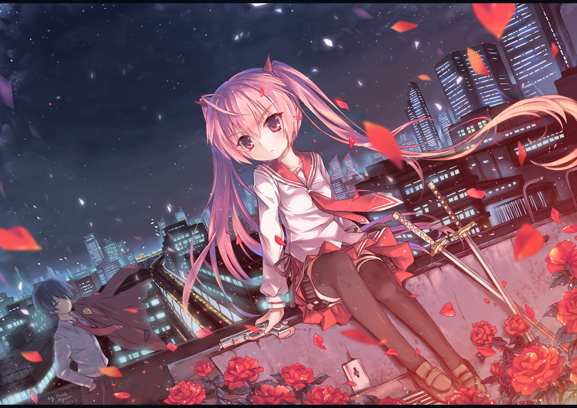 Aria The Scarlet Ammo, Anime, 1080P, Aria Holmes Kanzaki, HD Wallpaper
