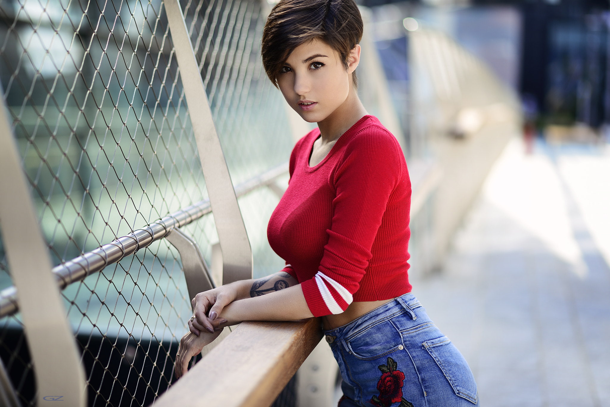 depth of field, 1080P, women, portrait, Giorgia Soleri, Giovanni Zacche, HD Wallpaper