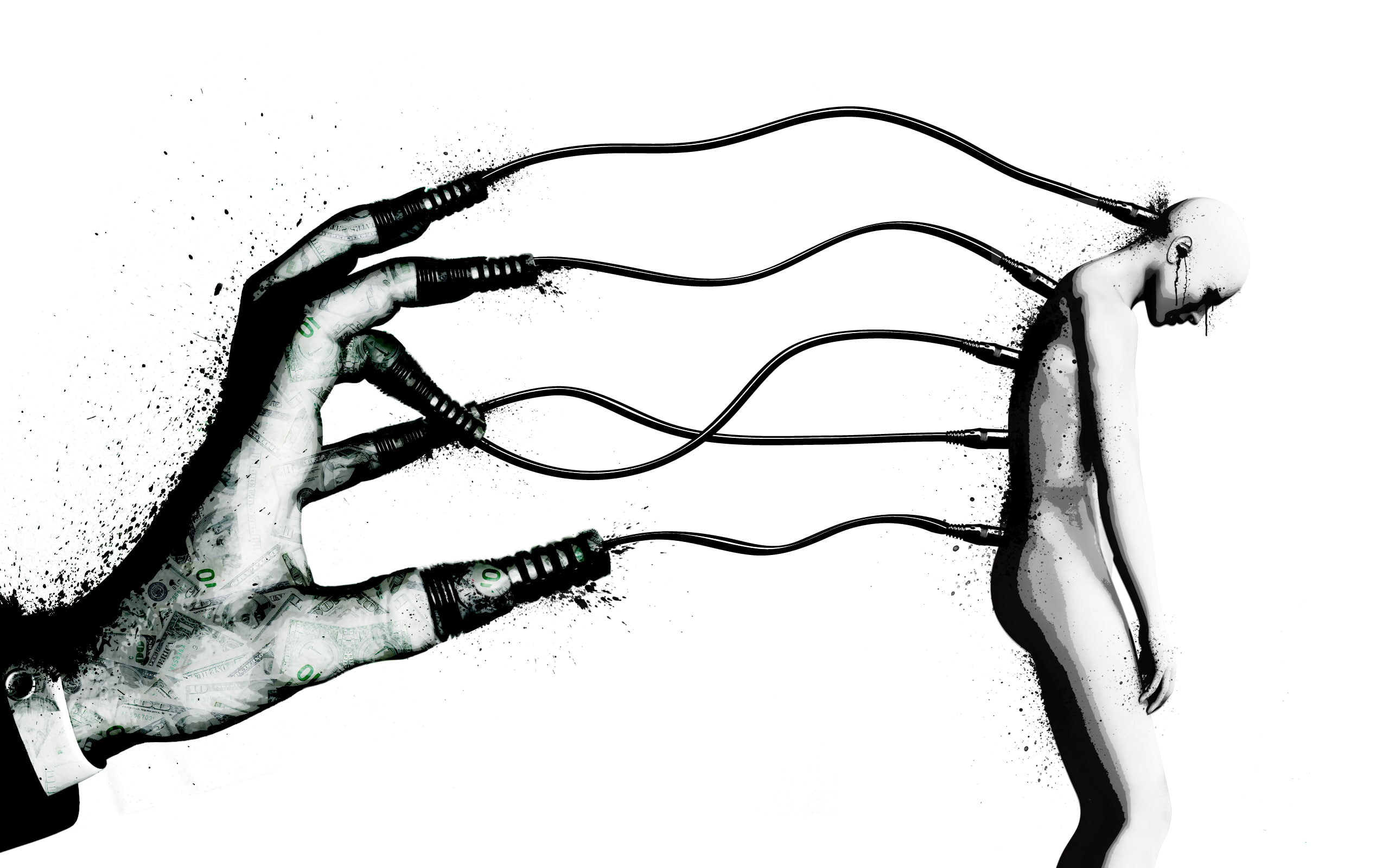 water, human hand, Sad, white background, anarchy, 2K, paper, creativity, dream, Alone, art, detail, mental, one person, scary, nature, pain, horror, human body part, HD Wallpaper