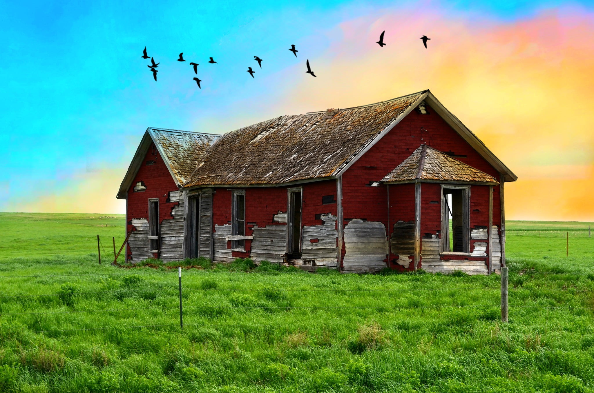 Empty, Vacant, Creative Commons, farm, nature, Abandoned House, gray house, gray, Collaboration, house, Still Standing, grass, brown, rural Scene, outdoors, HD Wallpaper