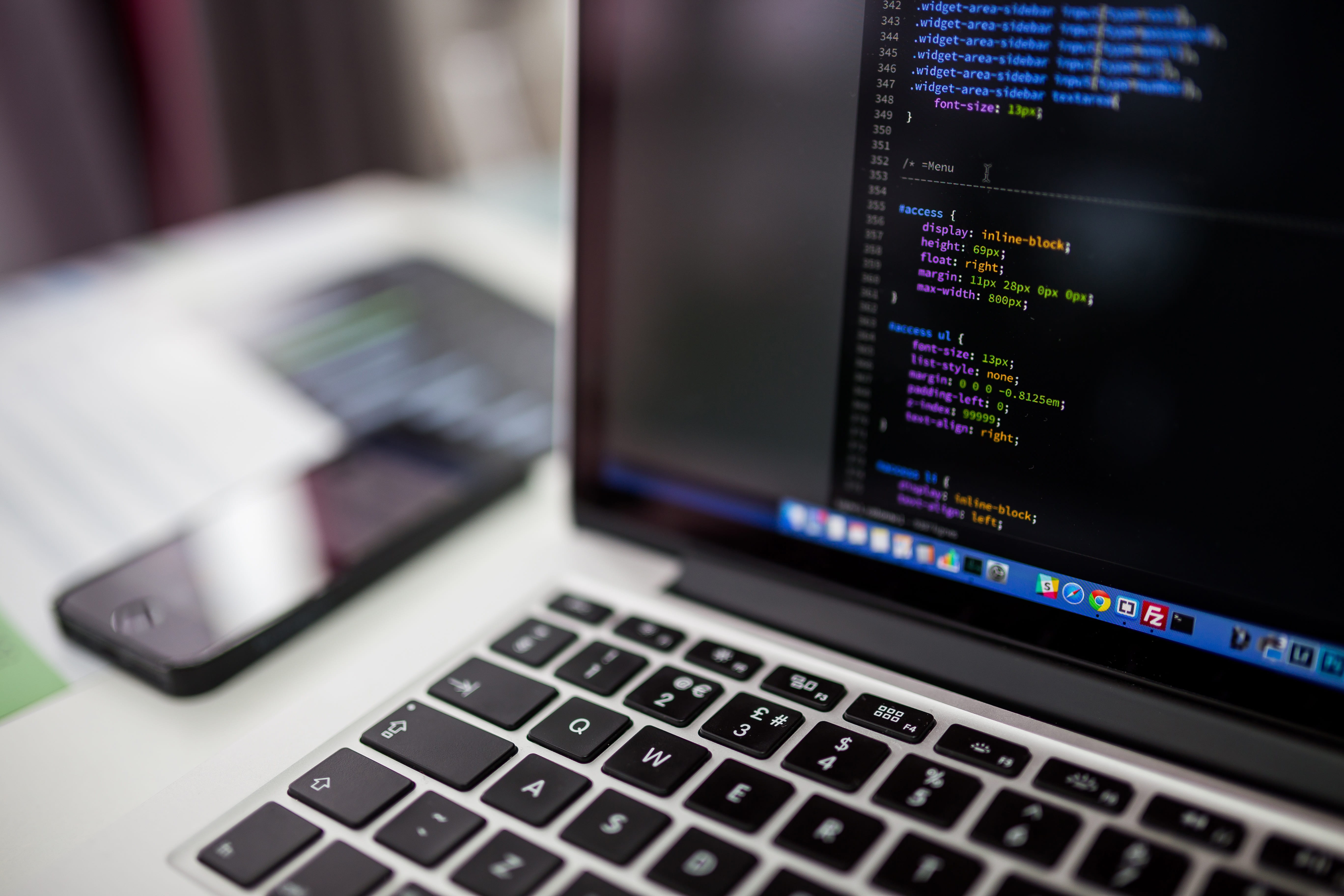 wireless technology, finance, computer keyboard, black, gray, selective focus, close-up, internet, 5K, css, technology, computer monitor, programming, HD Wallpaper