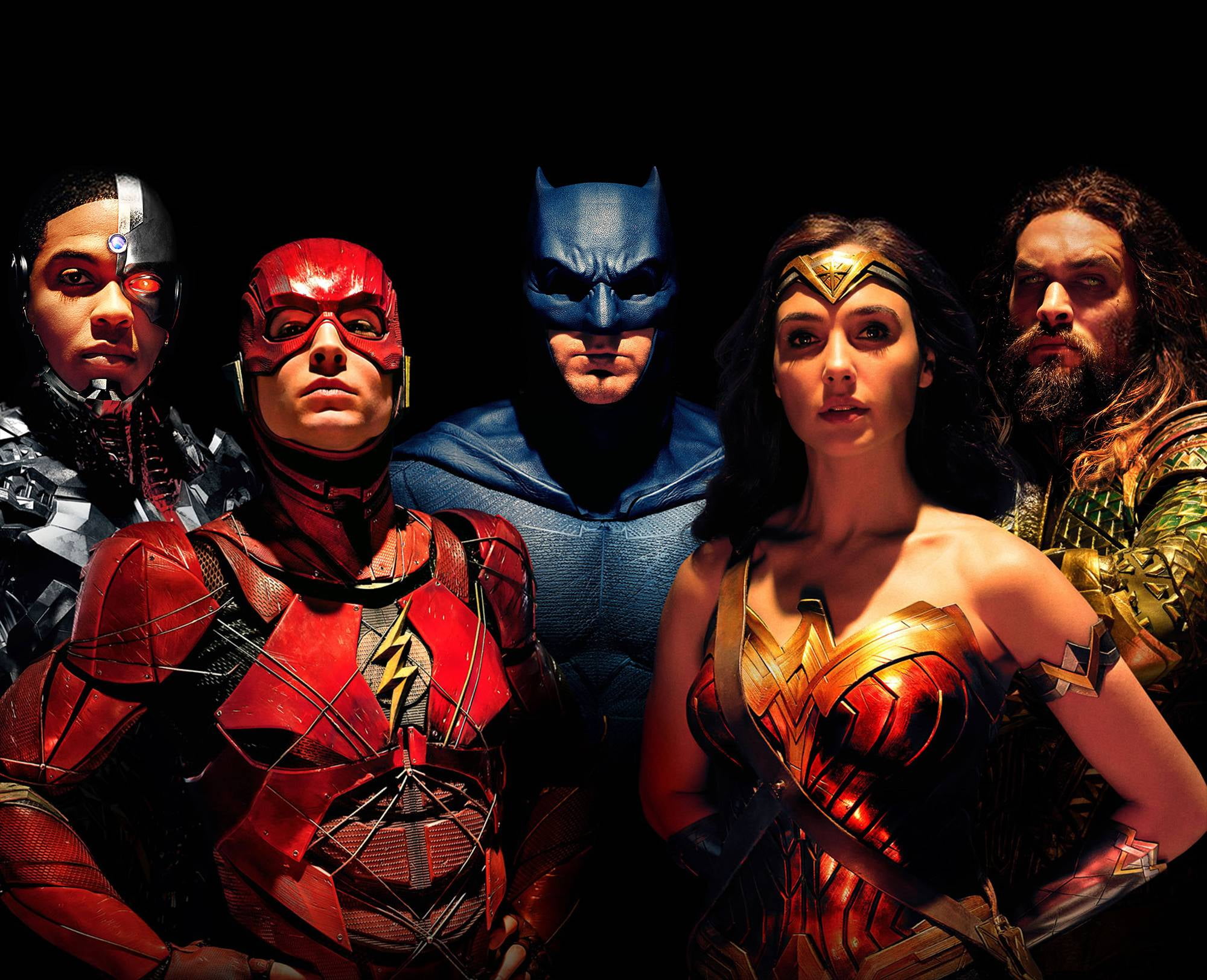 disguise, Wonder Woman, Justice League (2017), young adult, real people, adult, front view, Justice League, males, men, Cyborg (DC Comics), group of people, HD Wallpaper