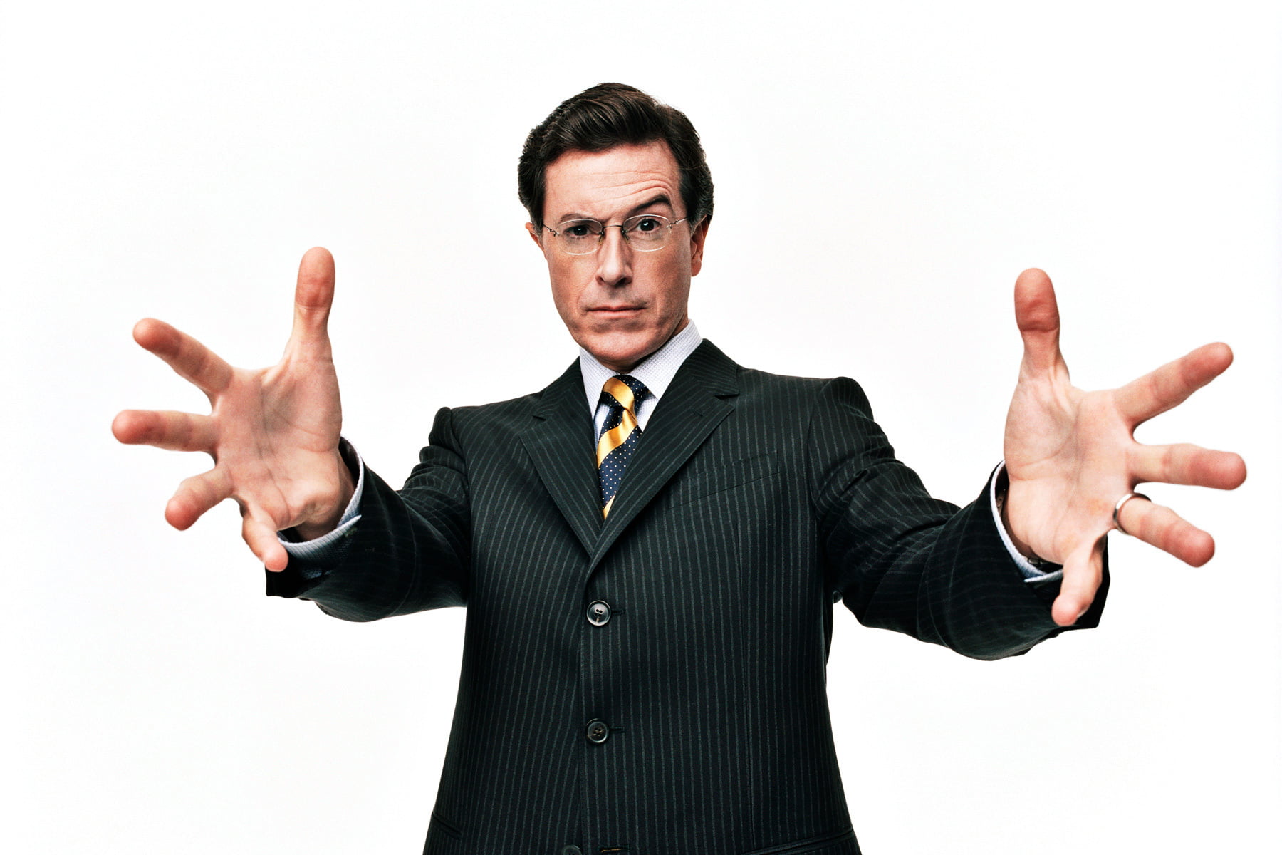 s, hand, businessman, business person, portrait, pointing, the colbert report, males, human body part, suit, mature men, hand sign, one person, 720P, rejection, HD Wallpaper