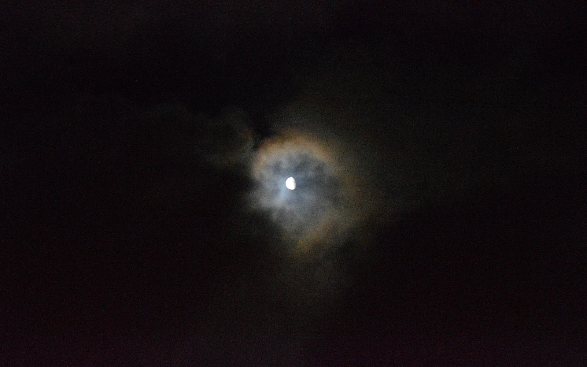 night, moonlight, 1080P, Moon, dark, HD Wallpaper