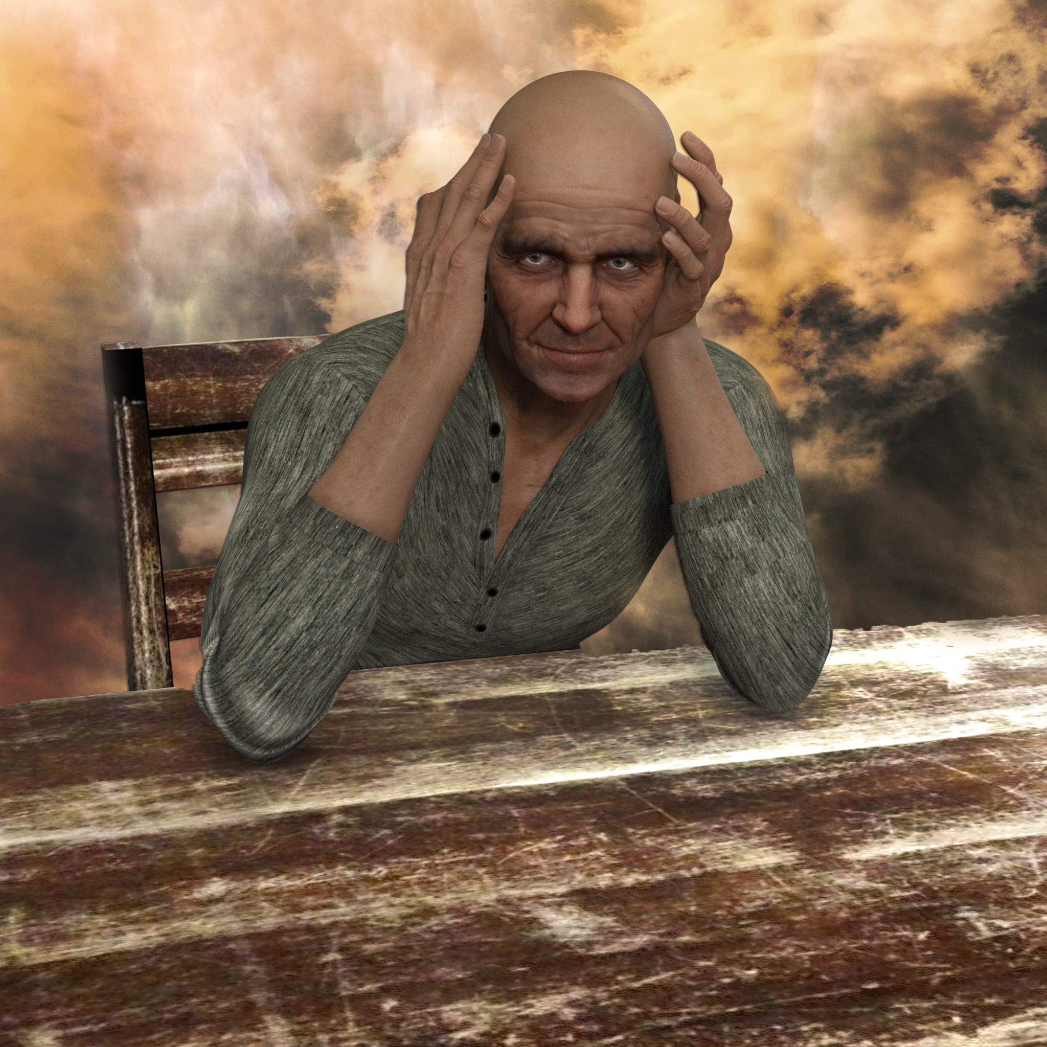 kummer, psychotherapy, males, sad, dramatic, 1080P, mature adult, headaches, being alone, mid adult, exhausted, expression, despair, face, front view, Phone HD Wallpaper